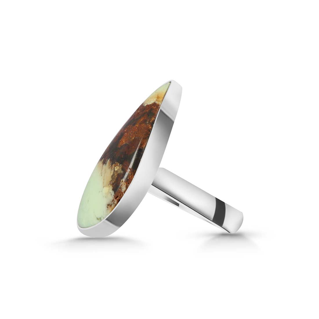 Lemon Chrysoprase Adjustable Ring-(LCP-R-24.)