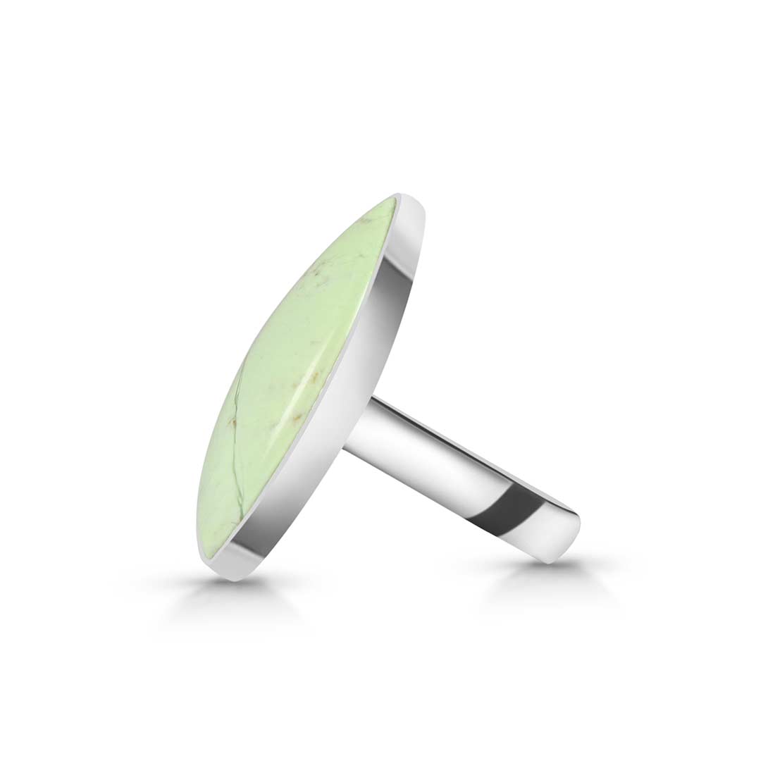 Lemon Chrysoprase Adjustable Ring-(LCP-R-25.)