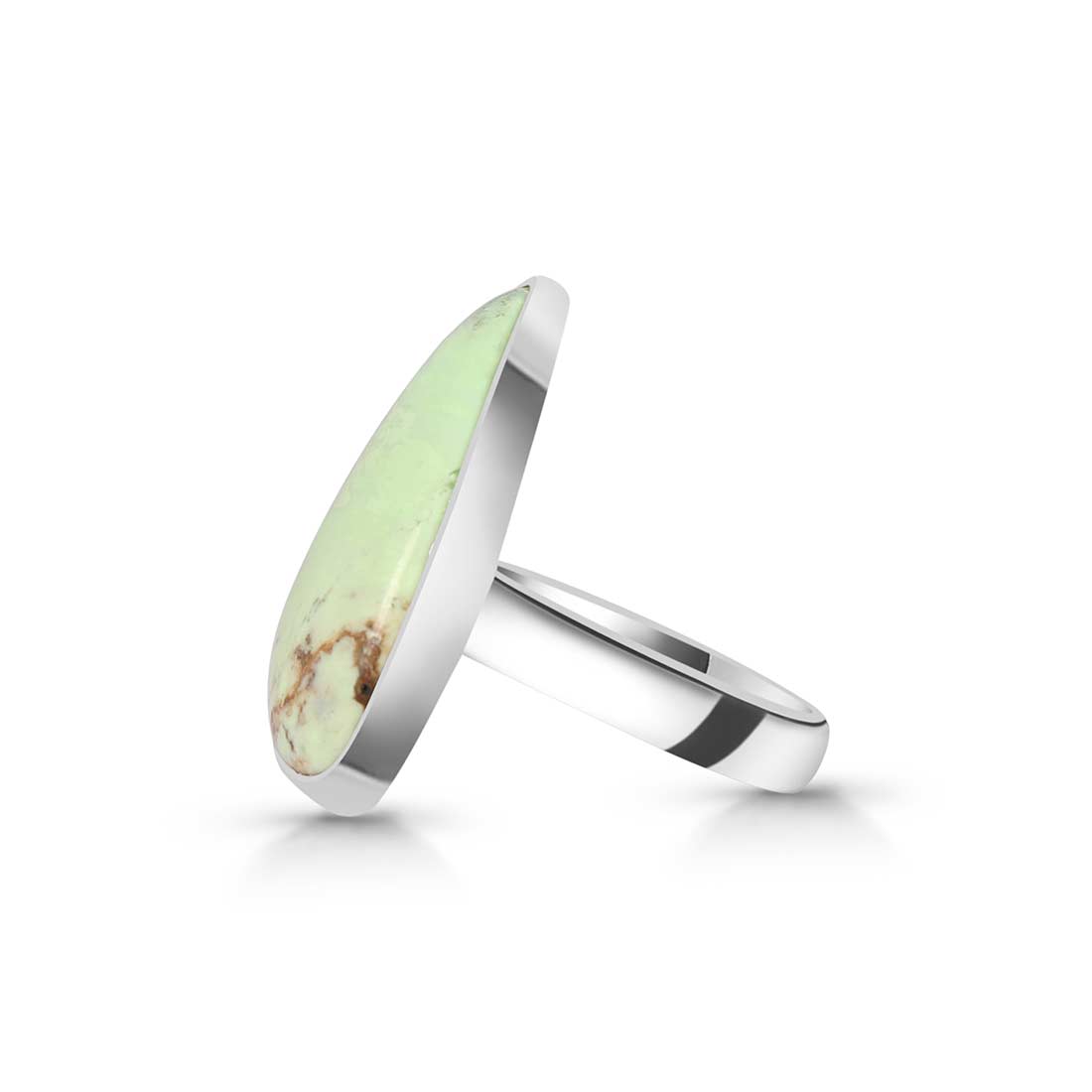 Lemon Chrysoprase Adjustable Ring-(LCP-R-27.)
