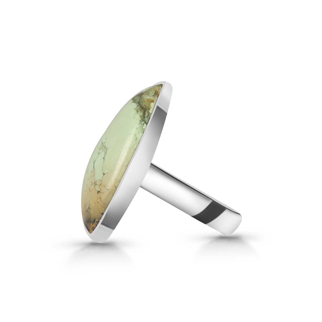 Lemon Chrysoprase Adjustable Ring-(LCP-R-29.)