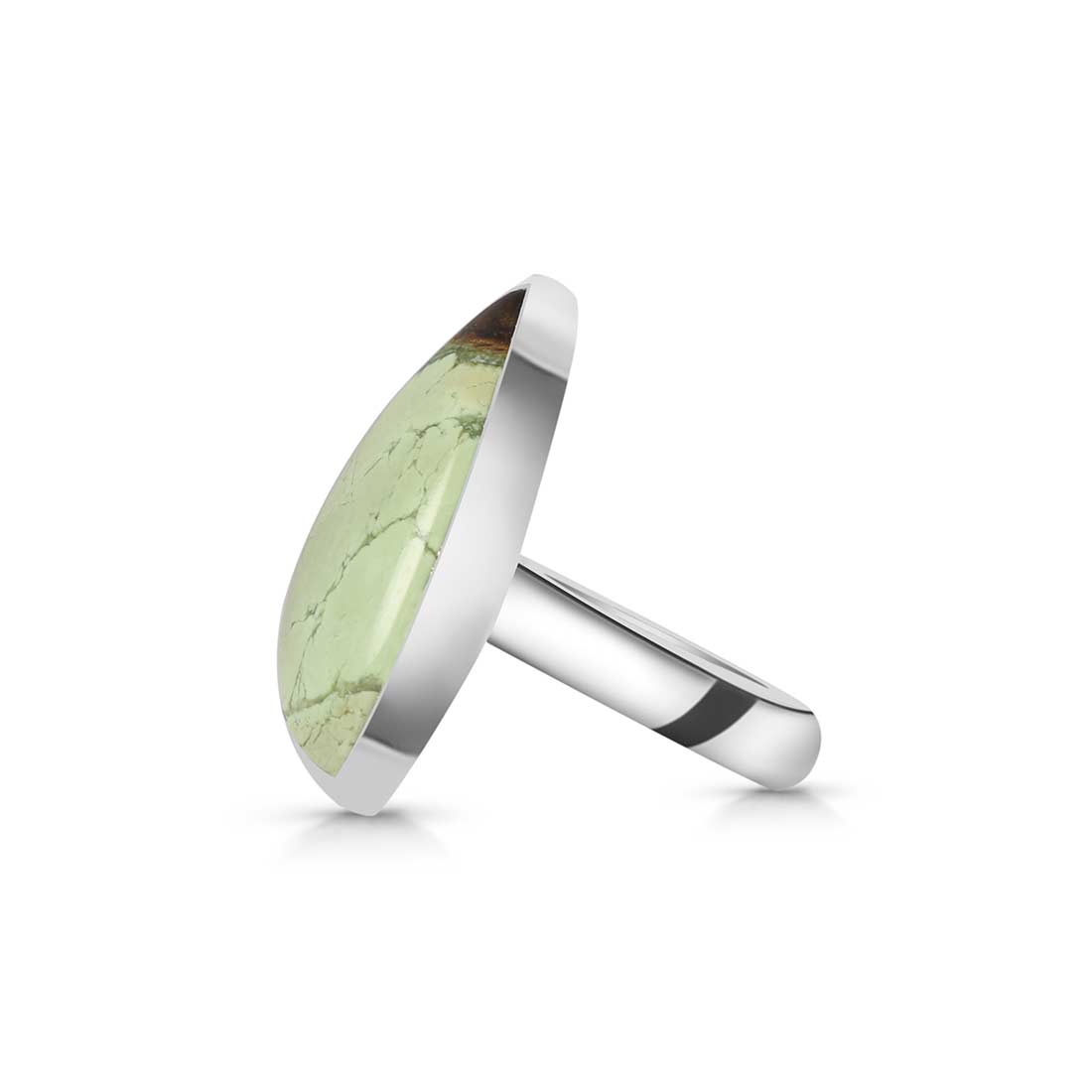 Lemon Chrysoprase Adjustable Ring-(LCP-R-31.)