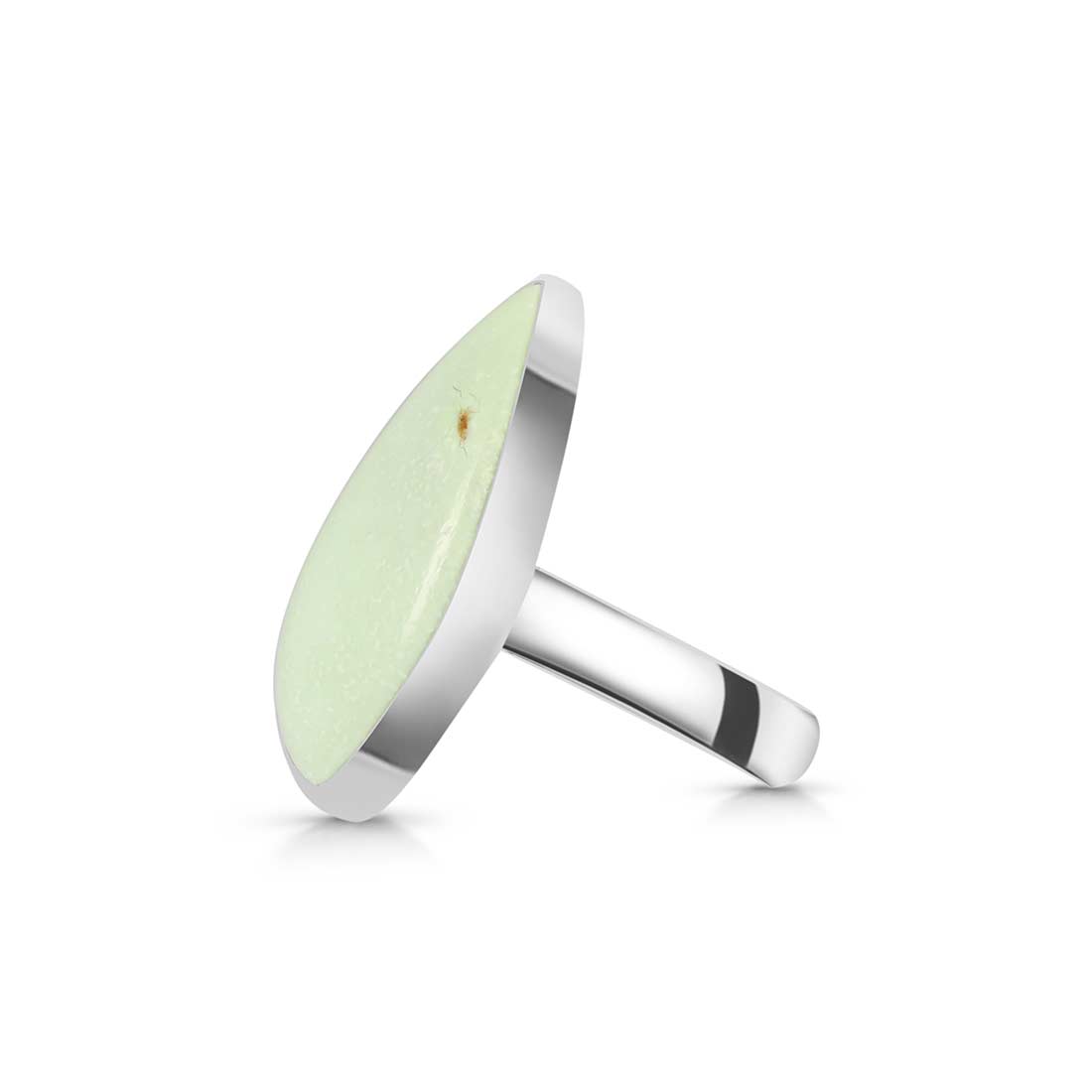 Lemon Chrysoprase Adjustable Ring-(LCP-R-32.)