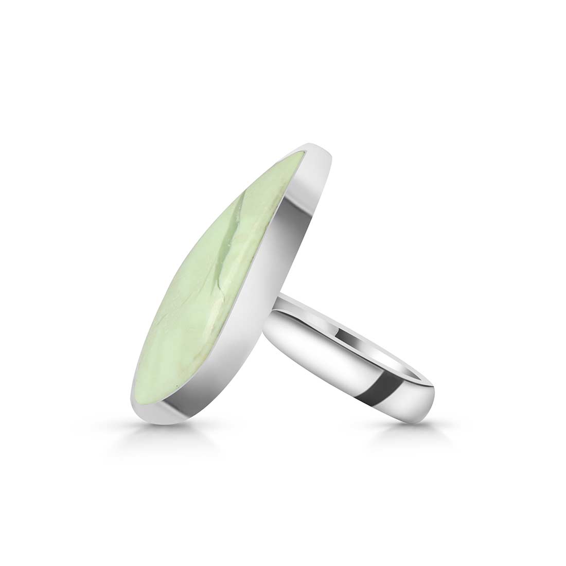 Lemon Chrysoprase Adjustable Ring-(LCP-R-33.)