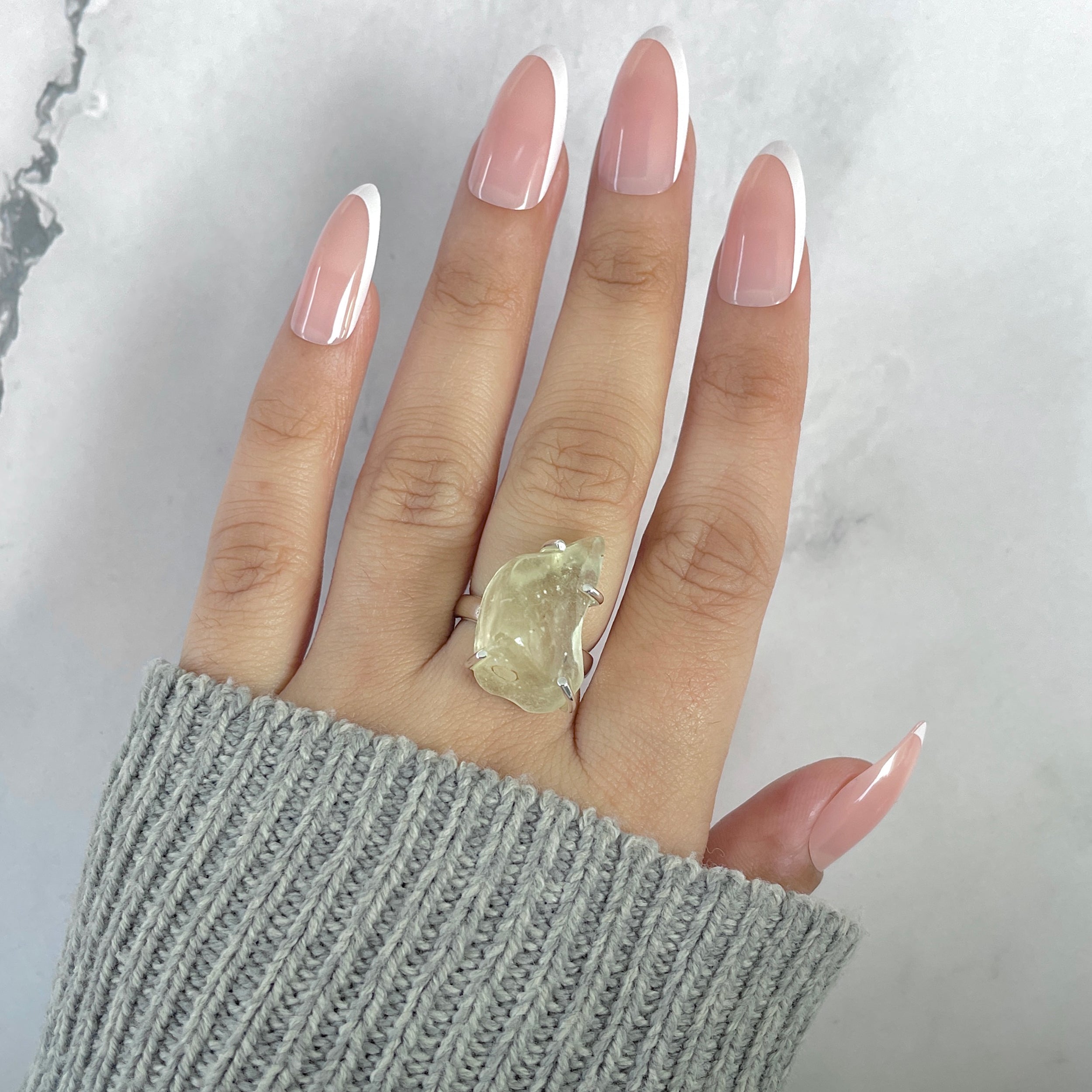 Libyan Desert Glass Ring Size 5-(LDG-R-100.)