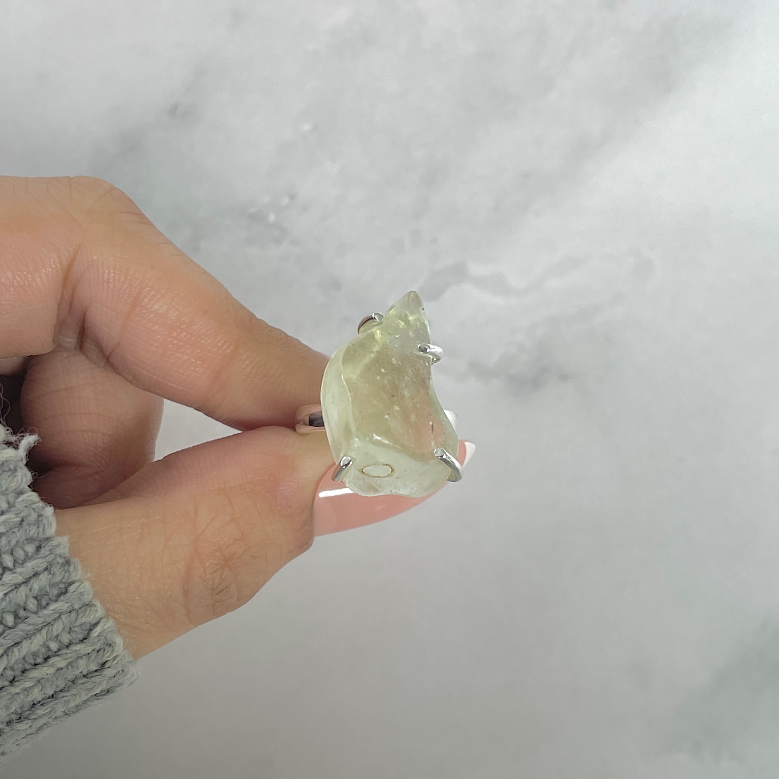 Libyan Desert Glass Ring Size 5-(LDG-R-100.)