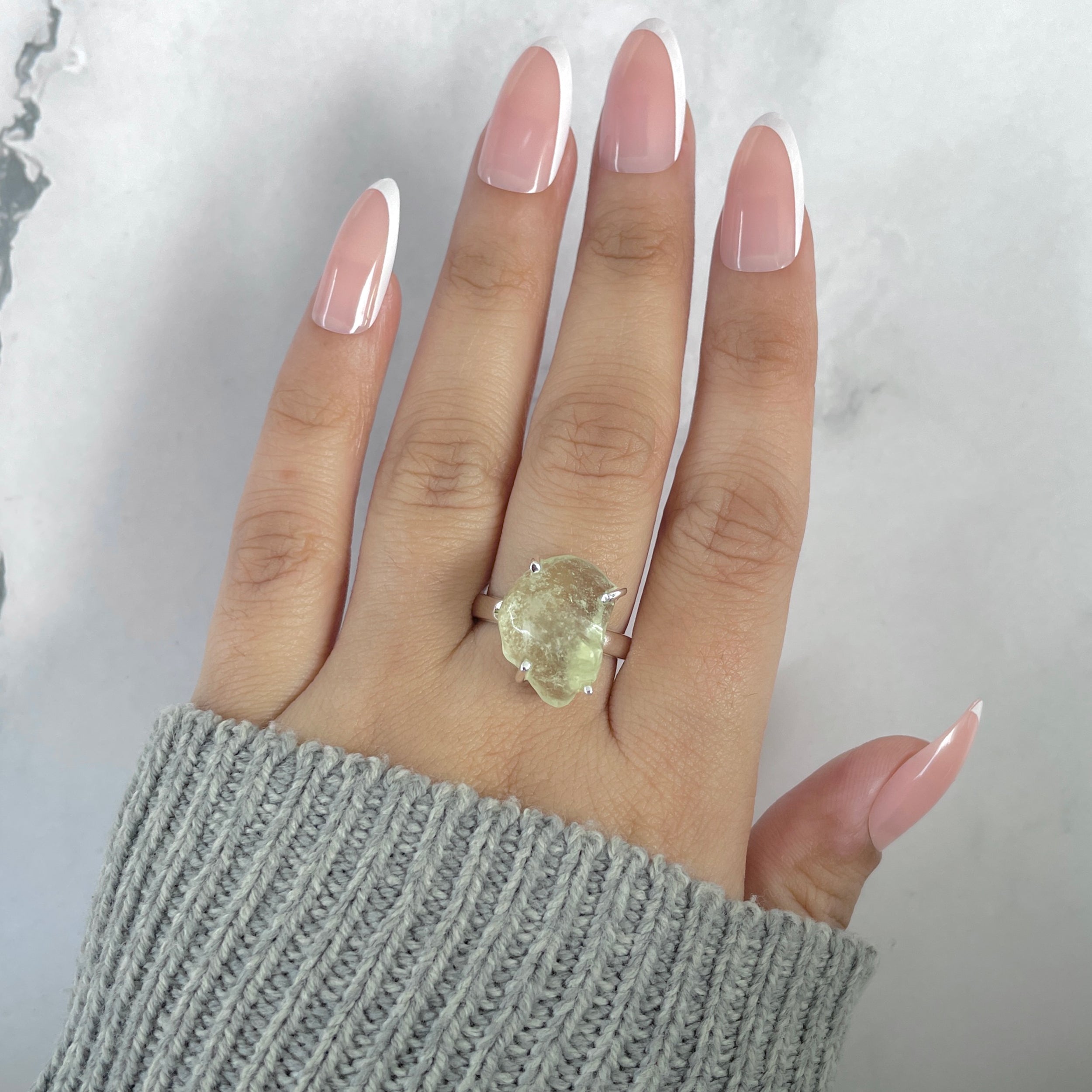 Libyan Desert Glass Ring Size 7-(LDG-R-101.)