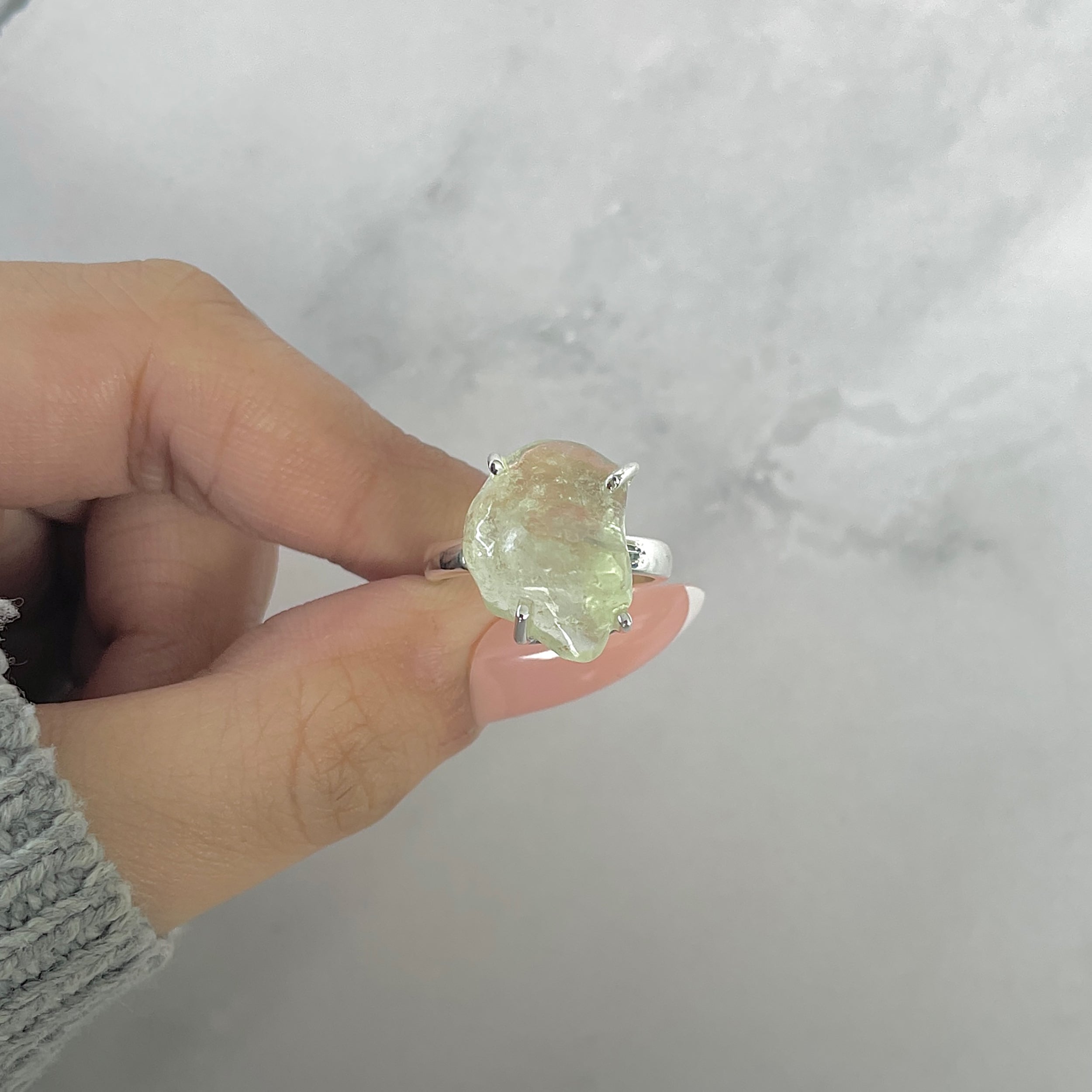 Libyan Desert Glass Ring Size 7-(LDG-R-101.)