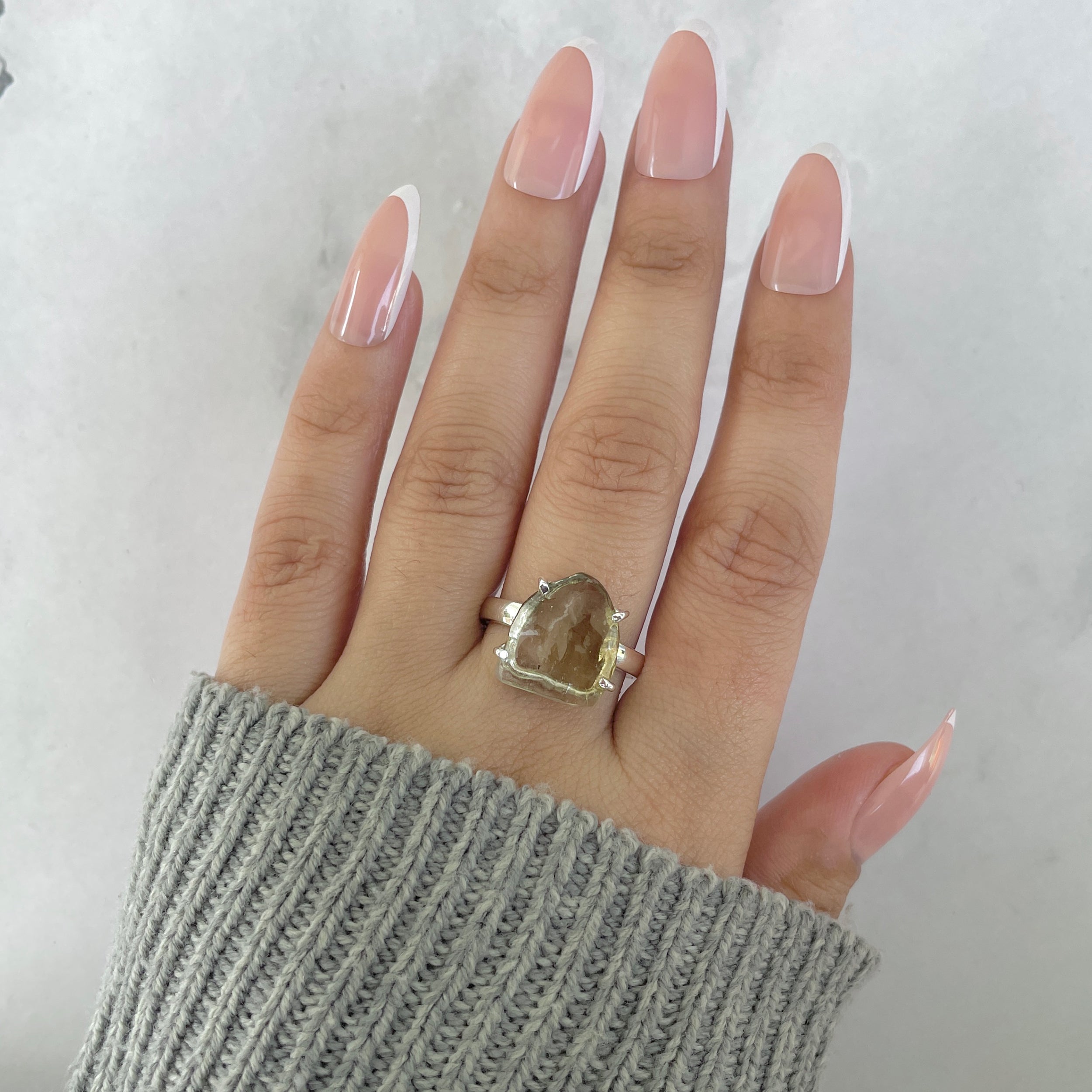 Libyan Desert Glass Ring Size 9-(LDG-R-102.)
