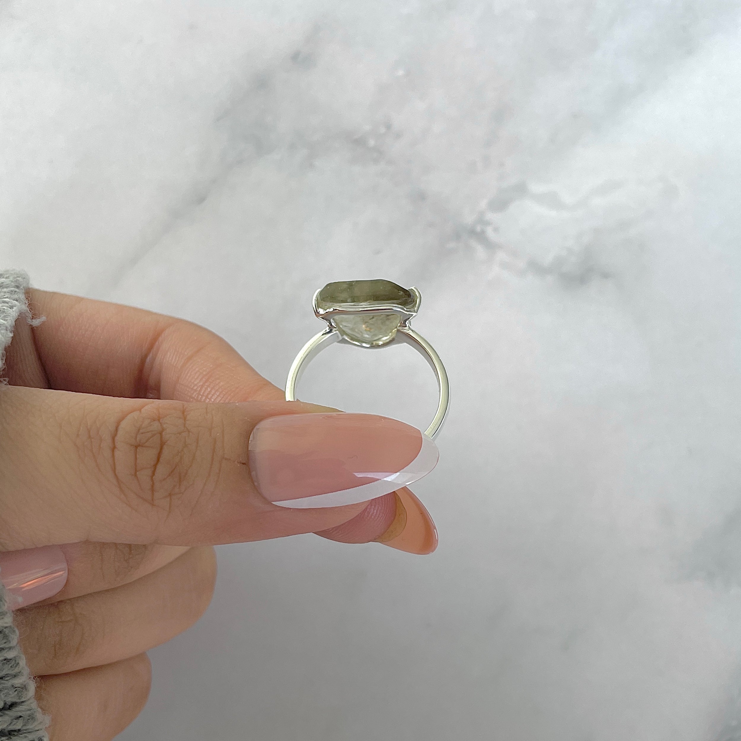 Libyan Desert Glass Ring Size 9-(LDG-R-102.)