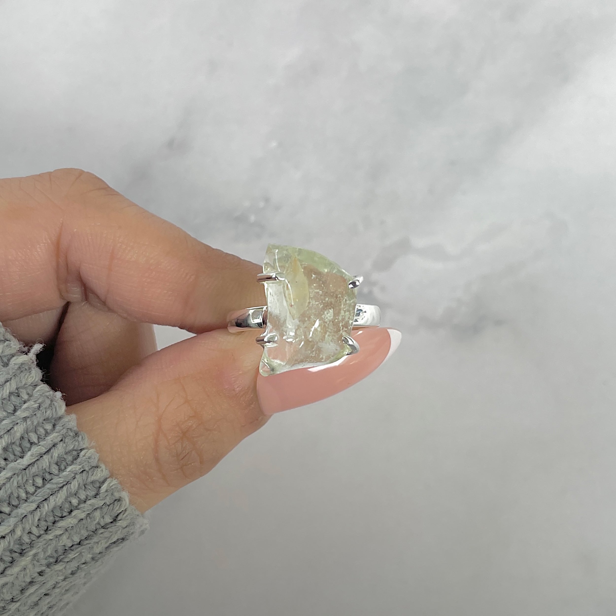 Libyan Desert Glass Ring Size 8-(LDG-R-103.)