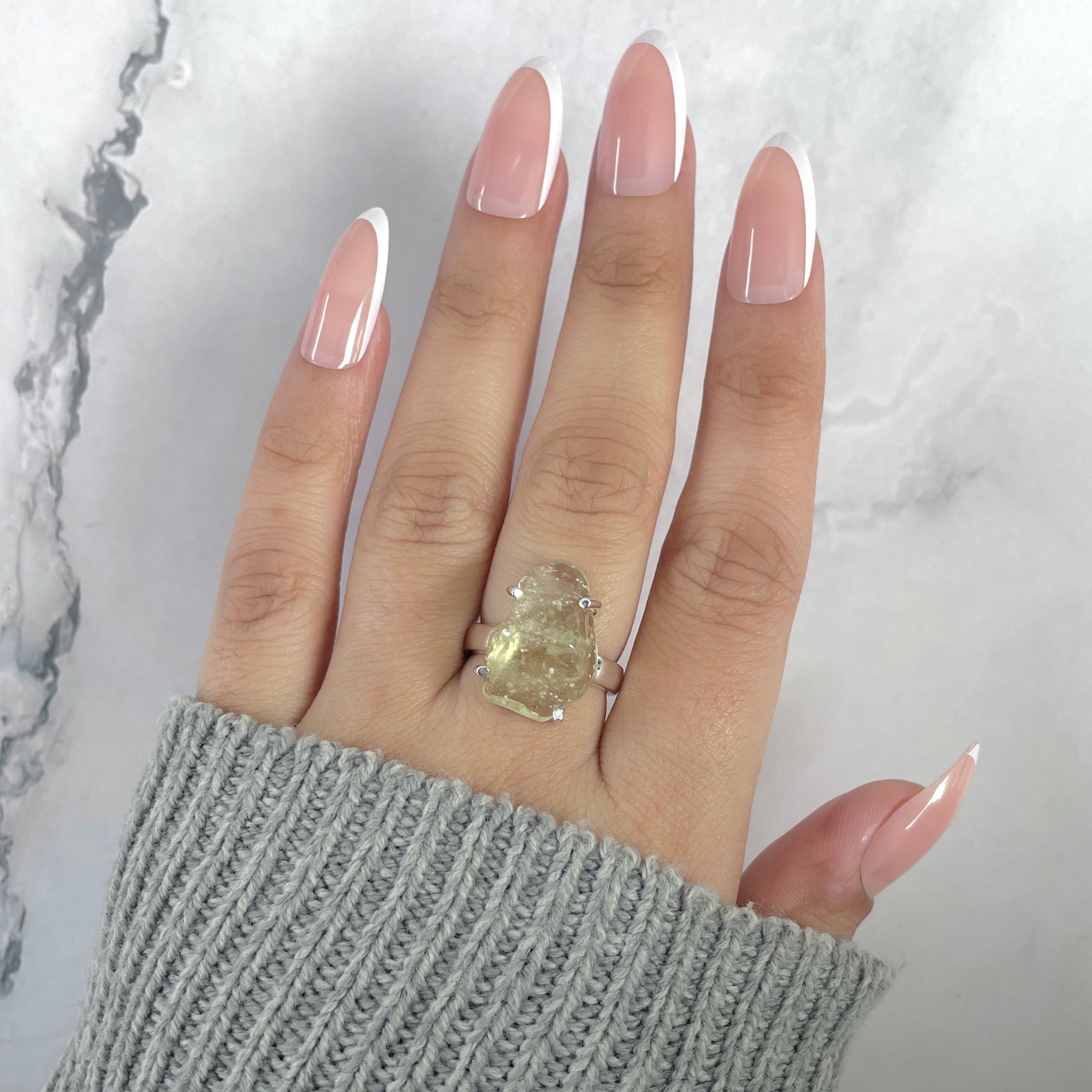 Libyan Desert Glass Ring Size 6-(LDG-R-104.)