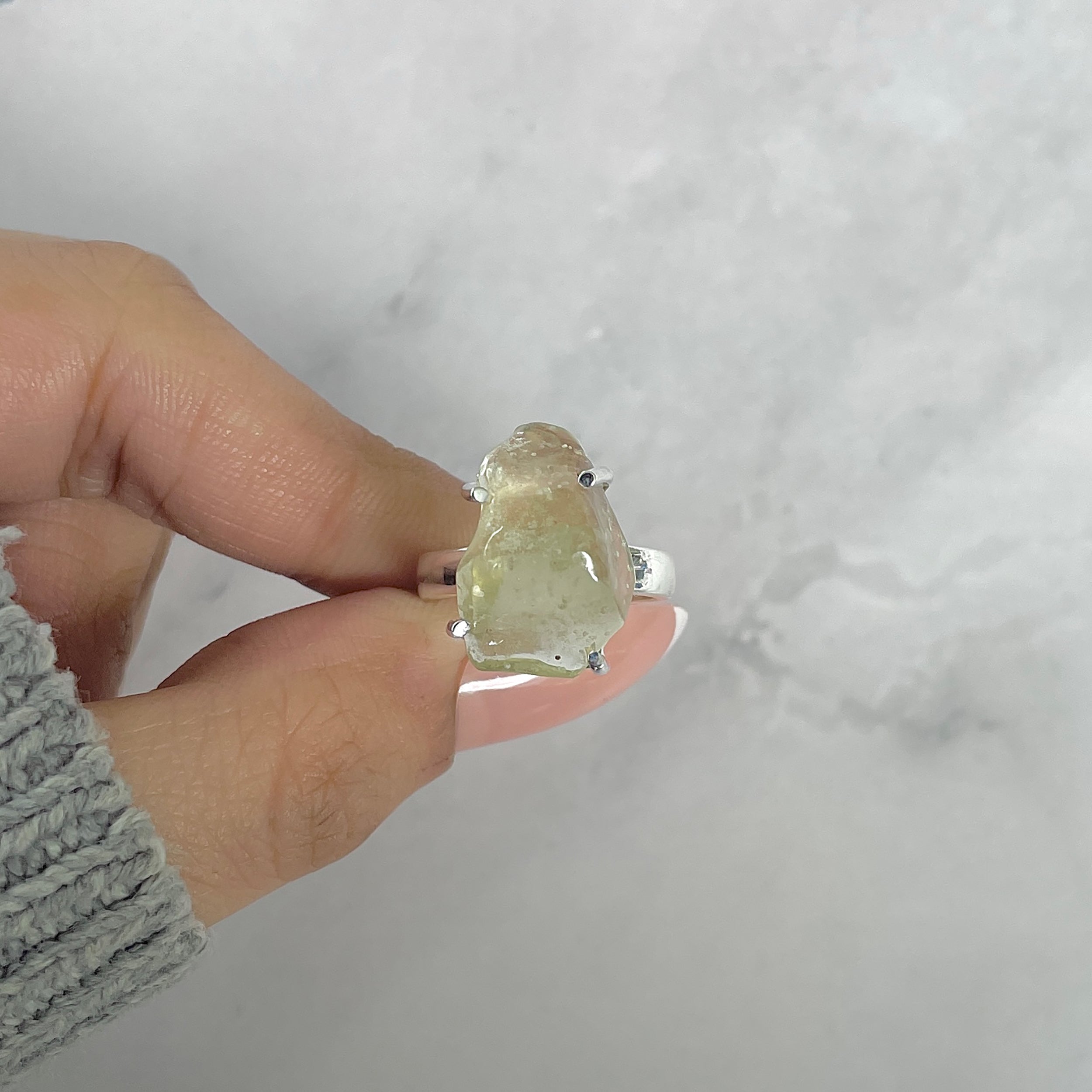 Libyan Desert Glass Ring Size 6-(LDG-R-104.)
