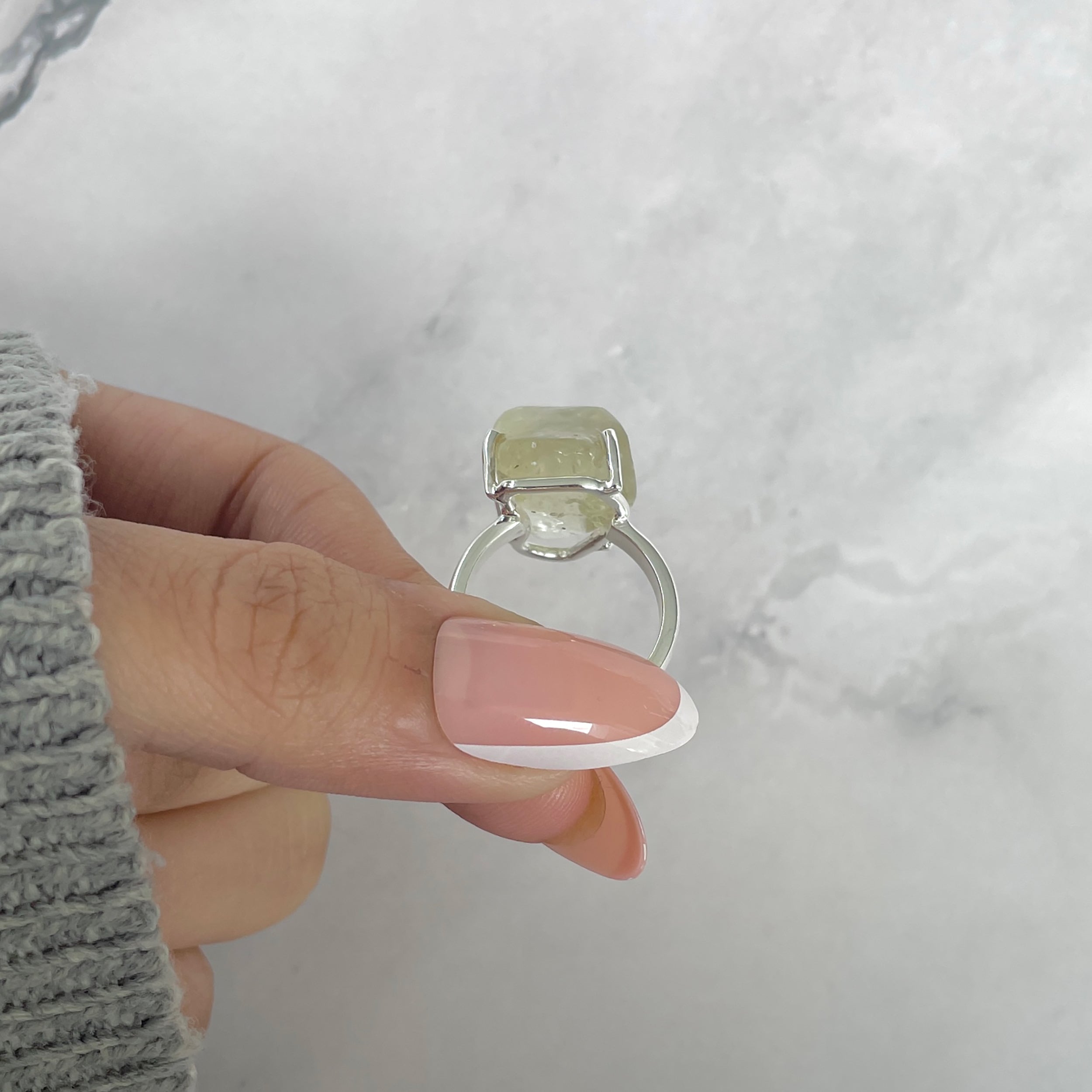Libyan Desert Glass Ring Size 6-(LDG-R-104.)