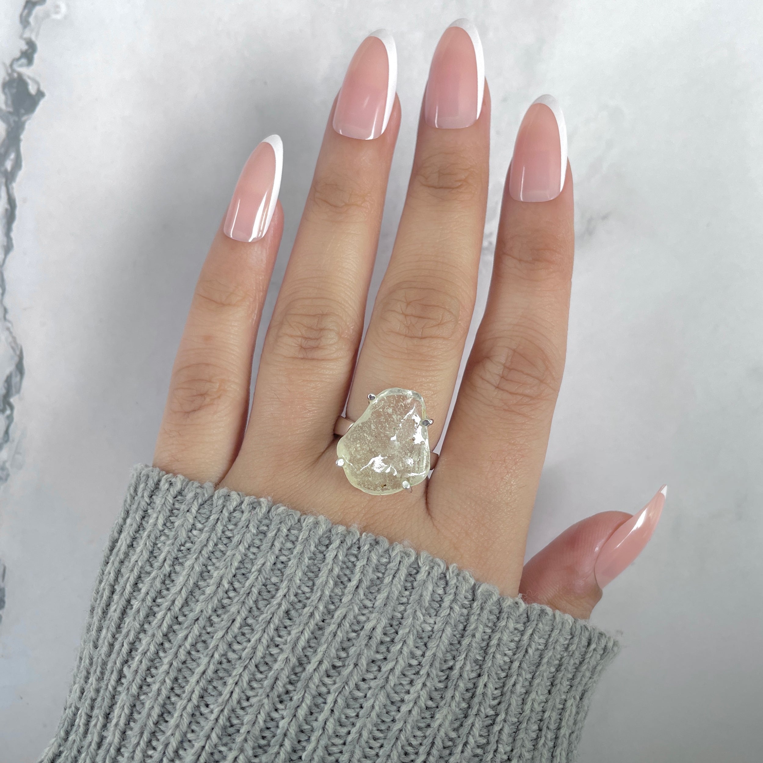 Libyan Desert Glass Ring Size 6-(LDG-R-105.)