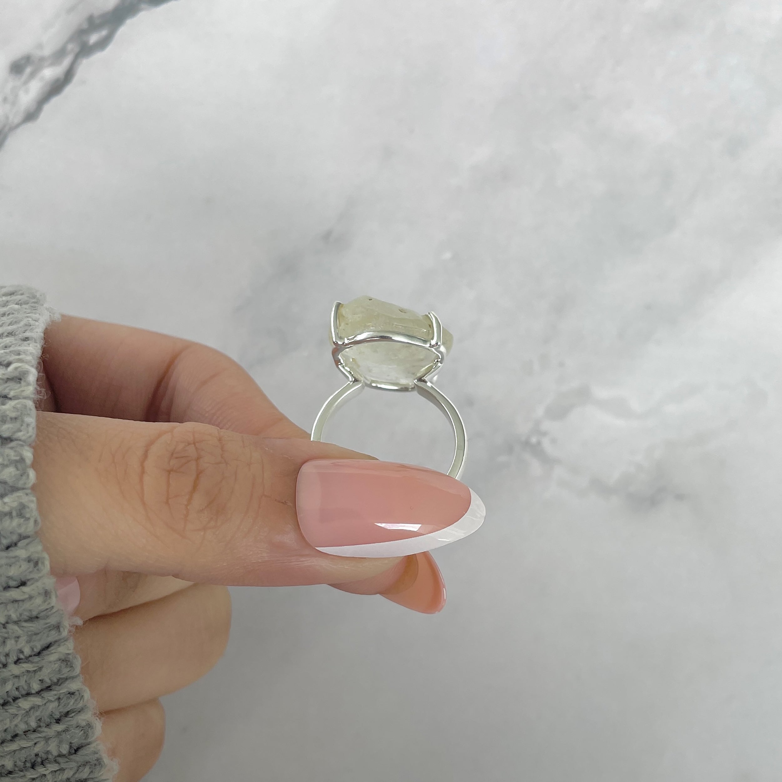 Libyan Desert Glass Ring Size 6-(LDG-R-105.)