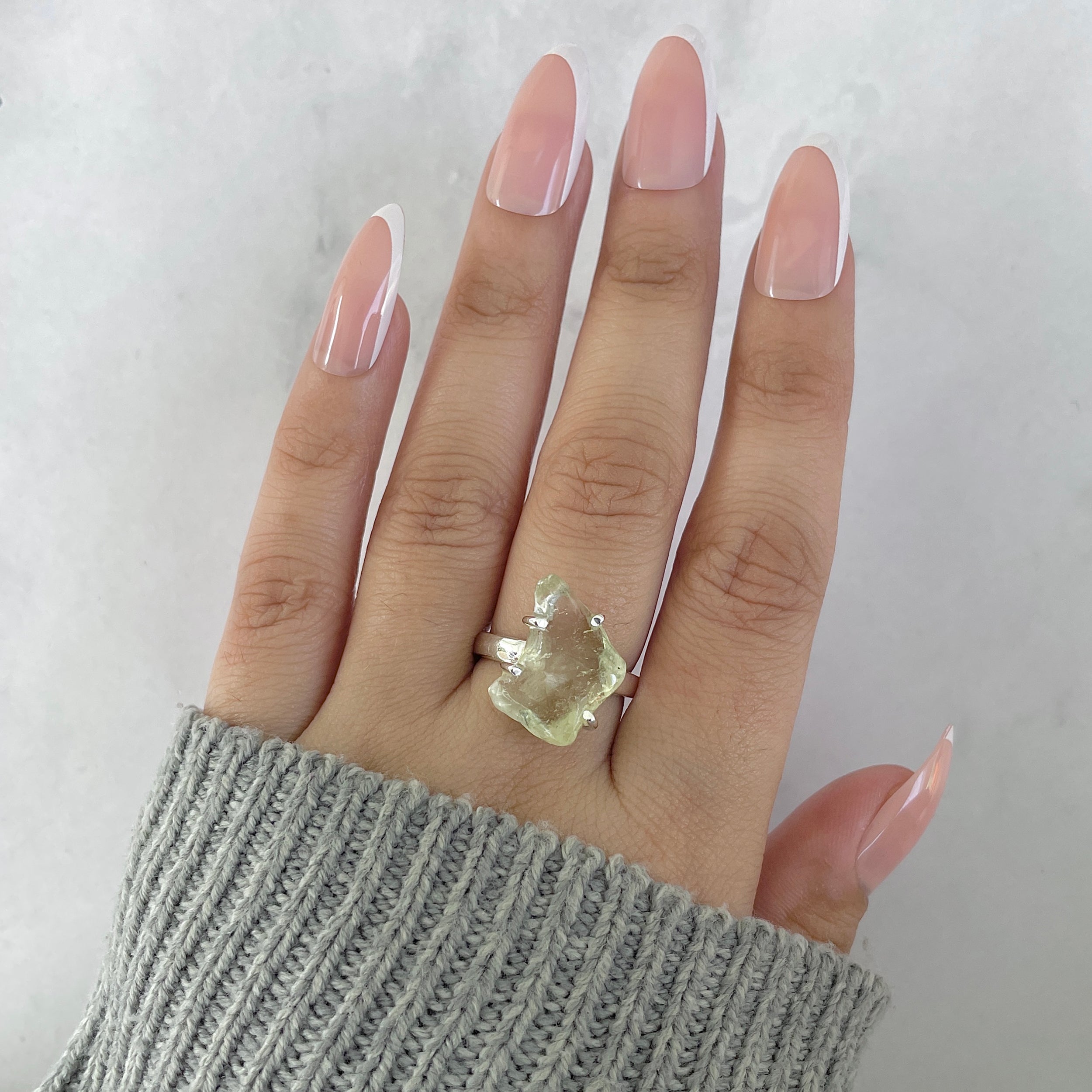 Libyan Desert Glass Ring Size 7-(LDG-R-106.)