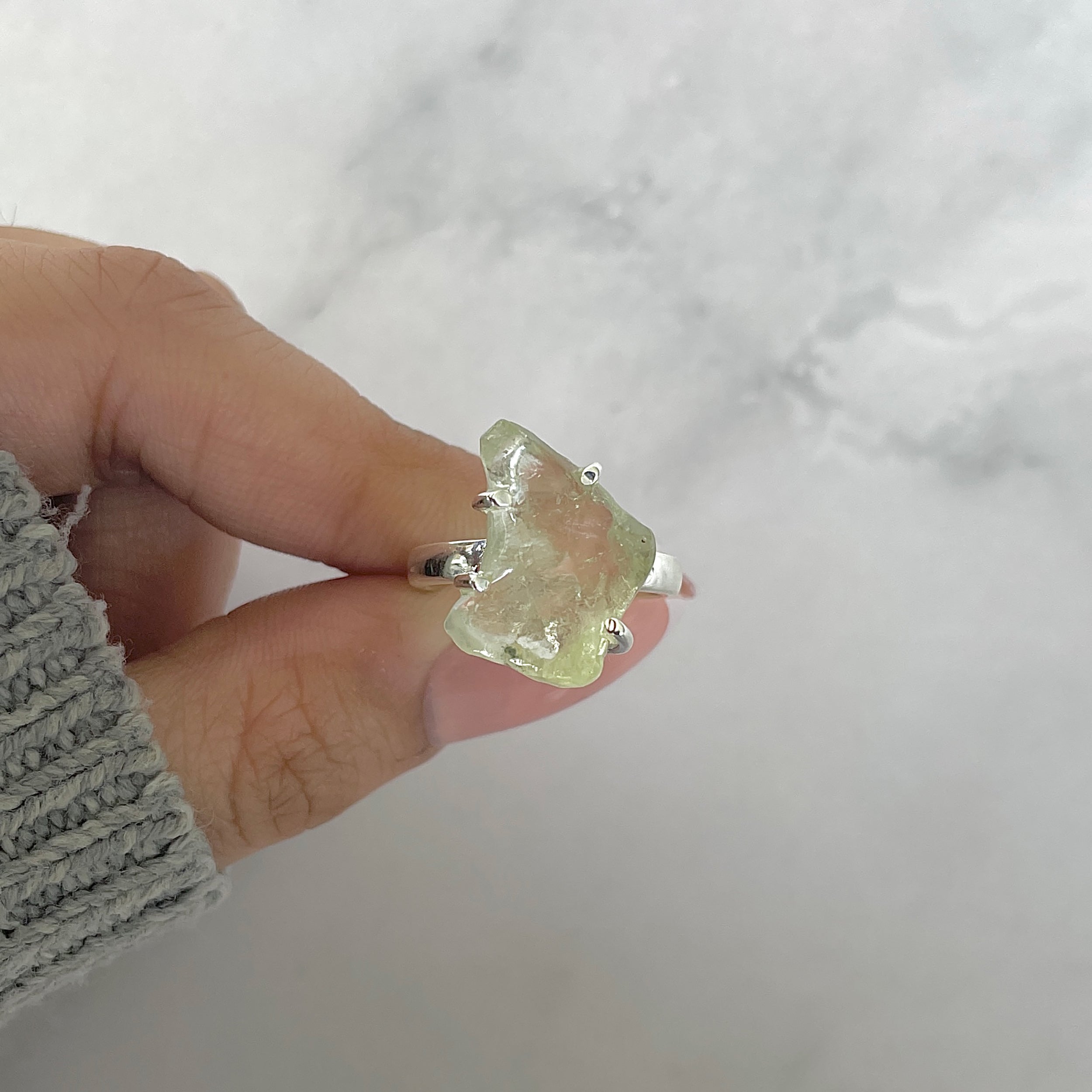 Libyan Desert Glass Ring Size 7-(LDG-R-106.)