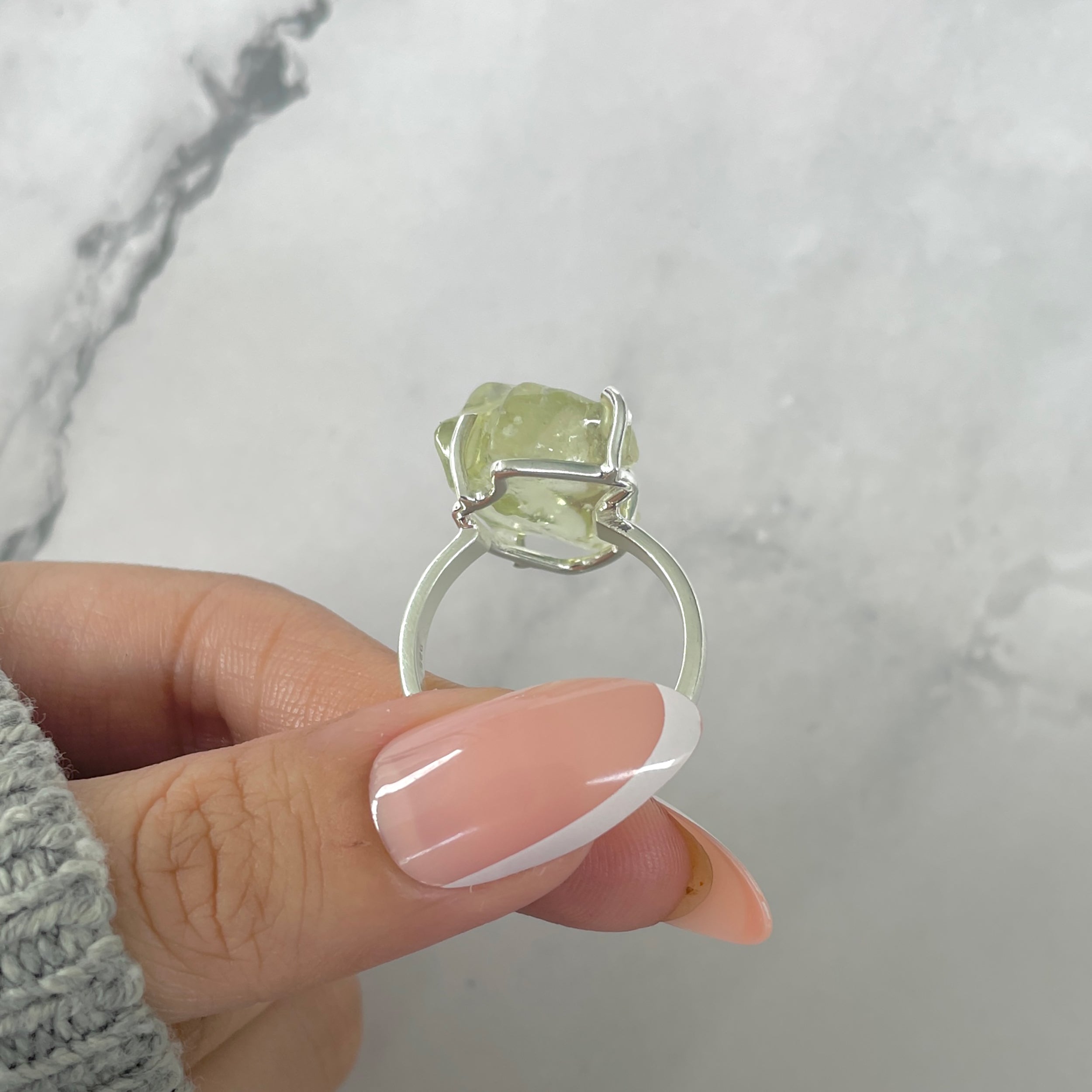 Libyan Desert Glass Ring Size 10-(LDG-R-42.)
