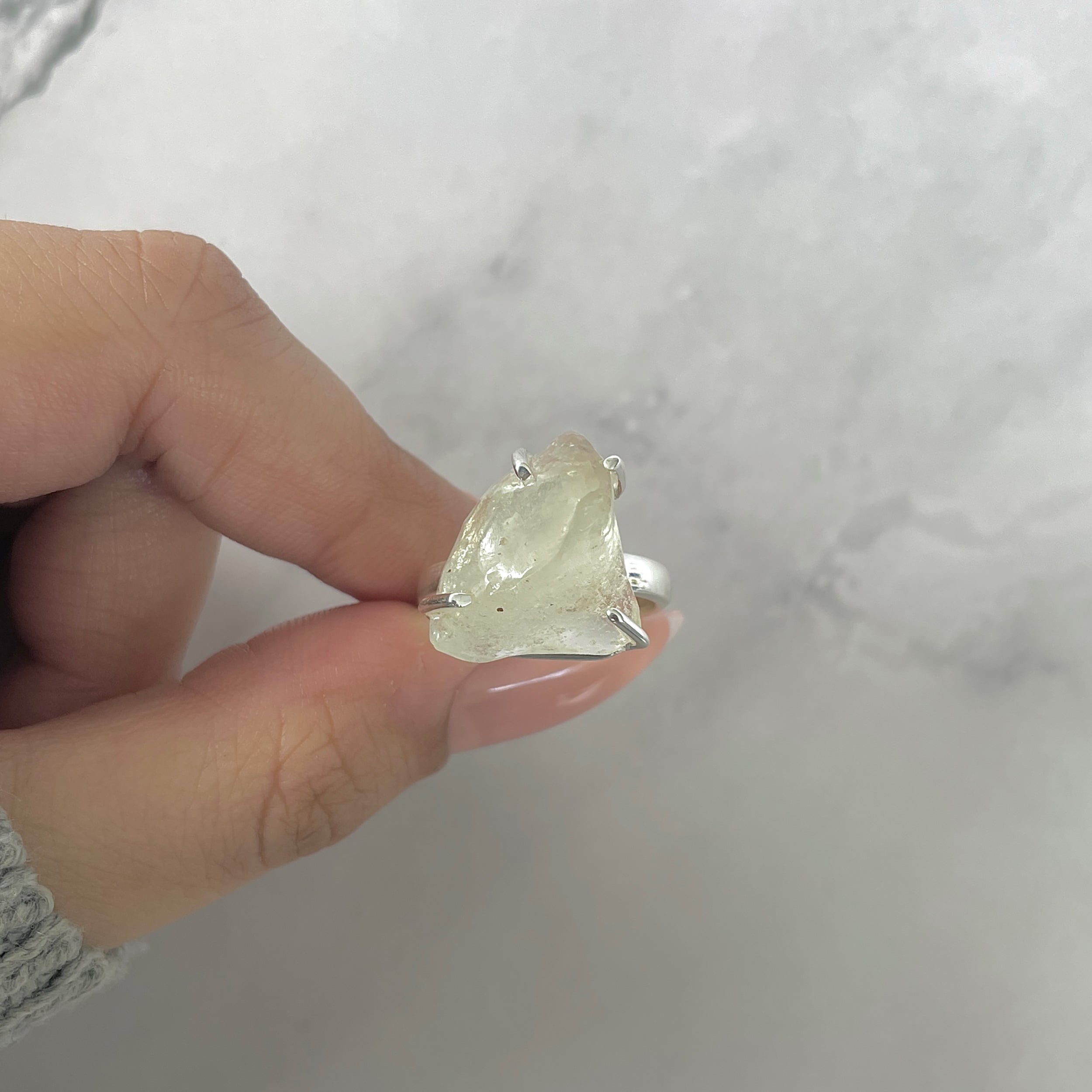 Libyan Desert Glass Ring Size 7-(LDG-R-43.)