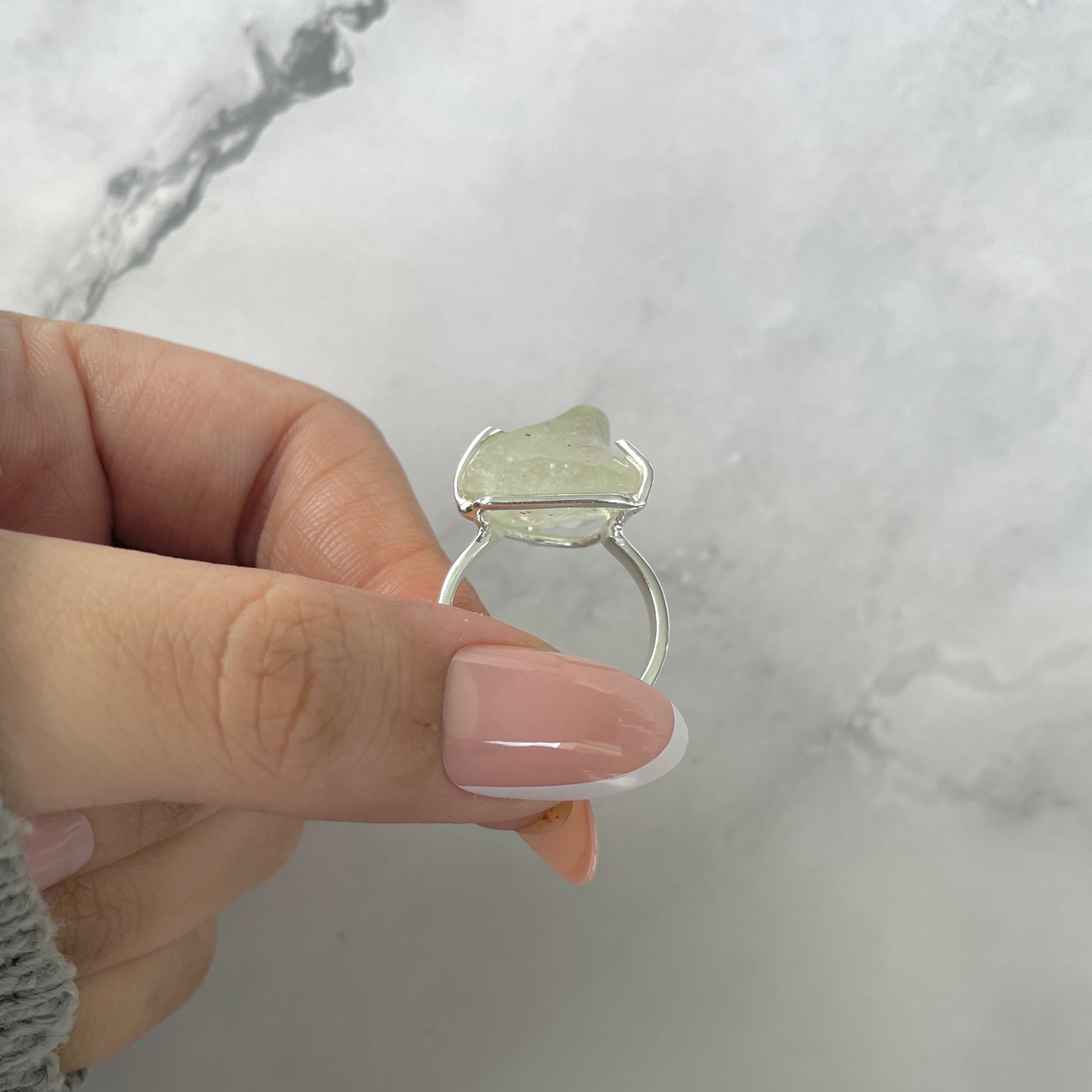 Libyan Desert Glass Ring Size 7-(LDG-R-43.)