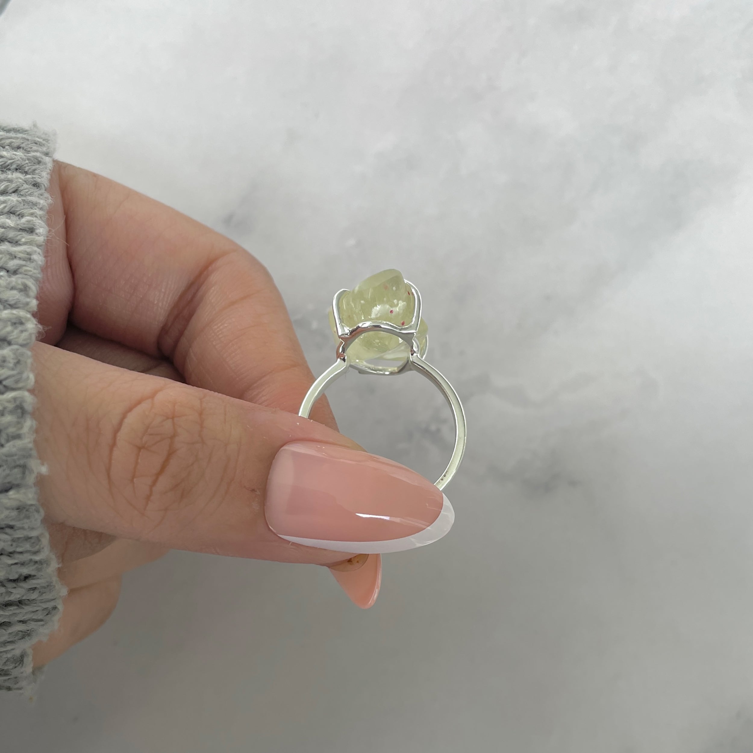 Libyan Desert Glass Ring Size 8-(LDG-R-44.)
