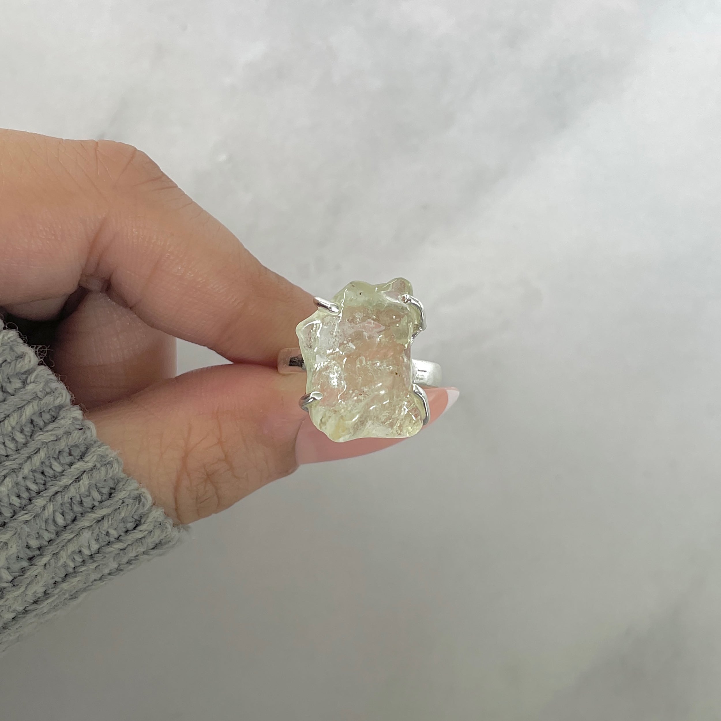 Libyan Desert Glass Ring Size 7-(LDG-R-45.)