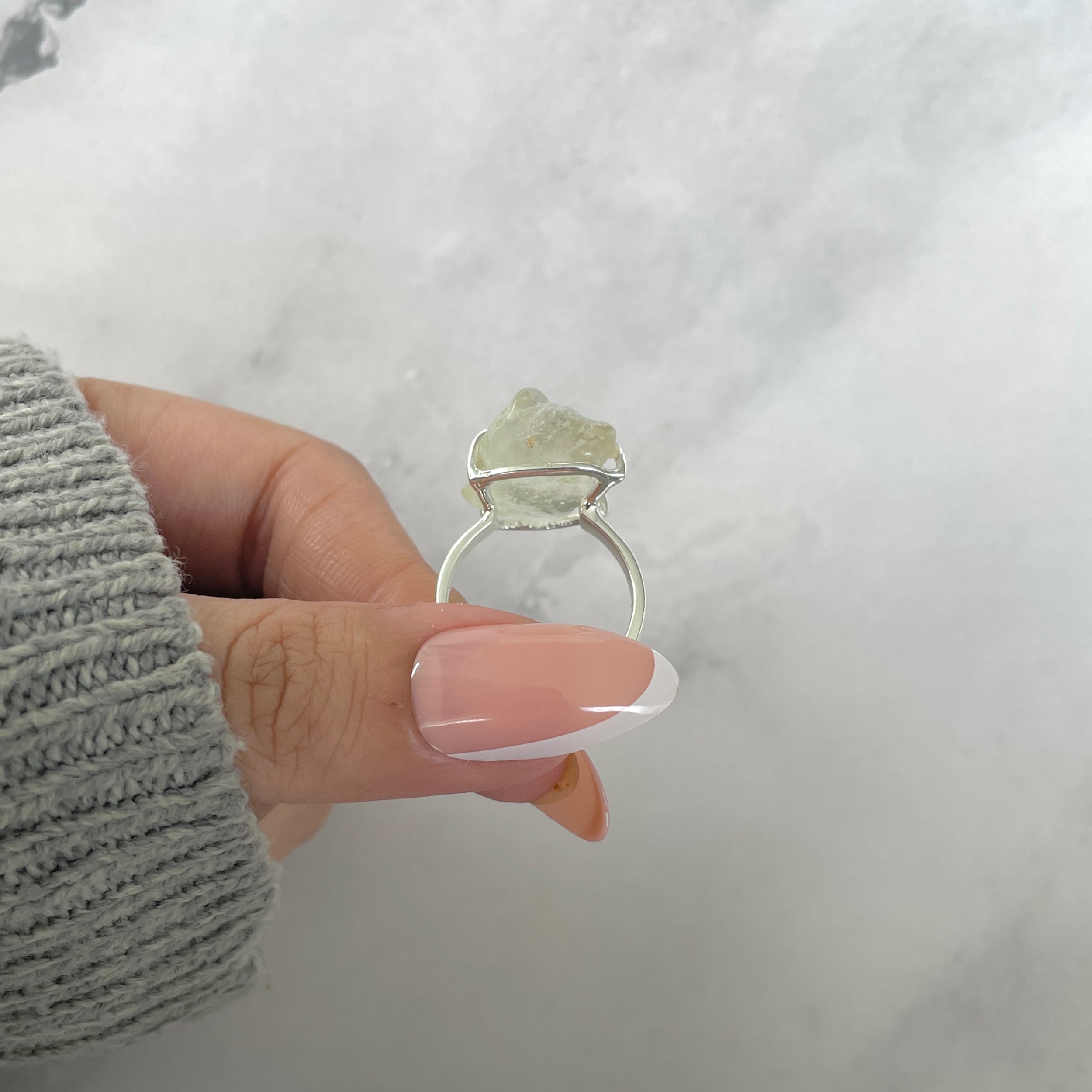 Libyan Desert Glass Ring Size 7-(LDG-R-45.)