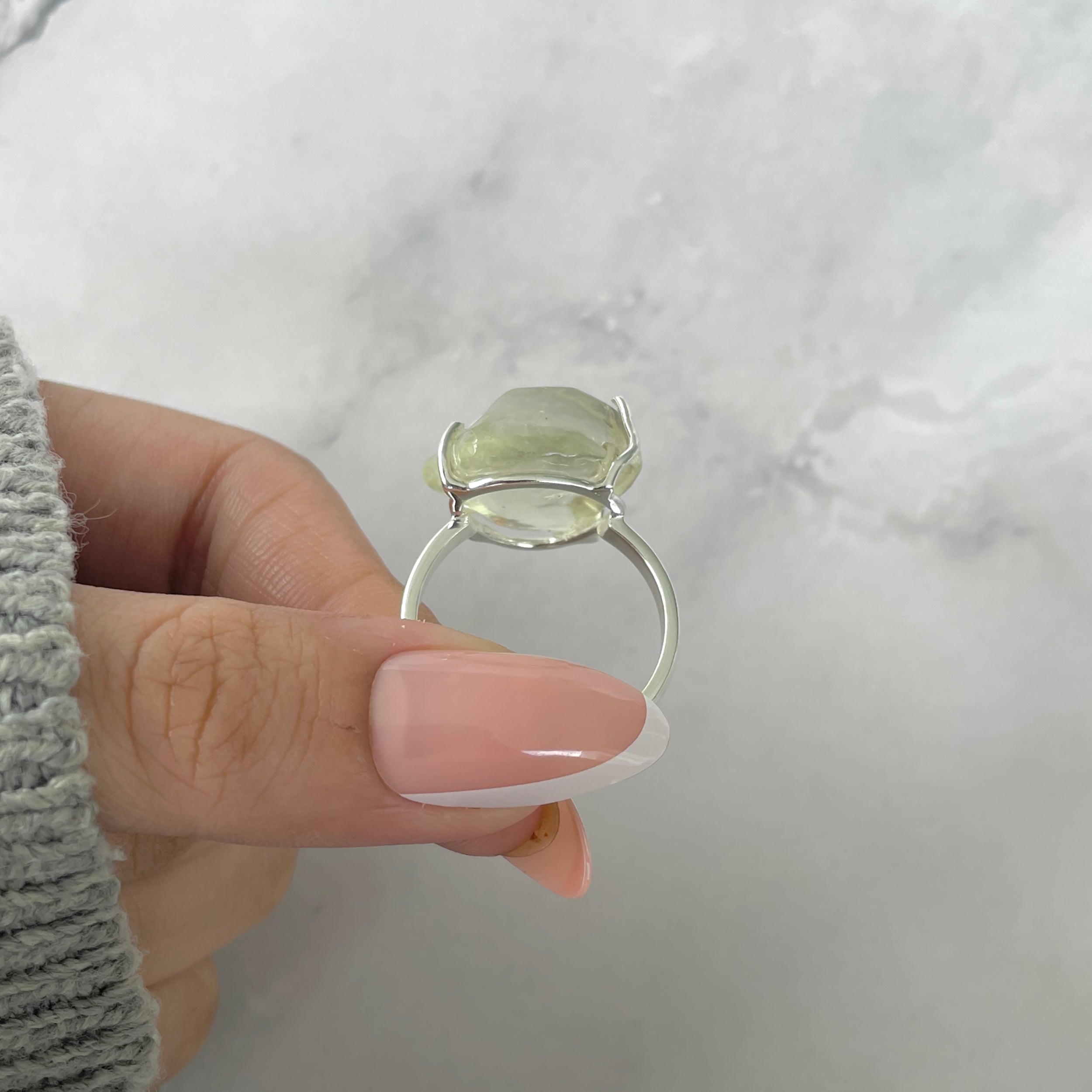 Libyan Desert Glass Ring Size 10-(LDG-R-46.)