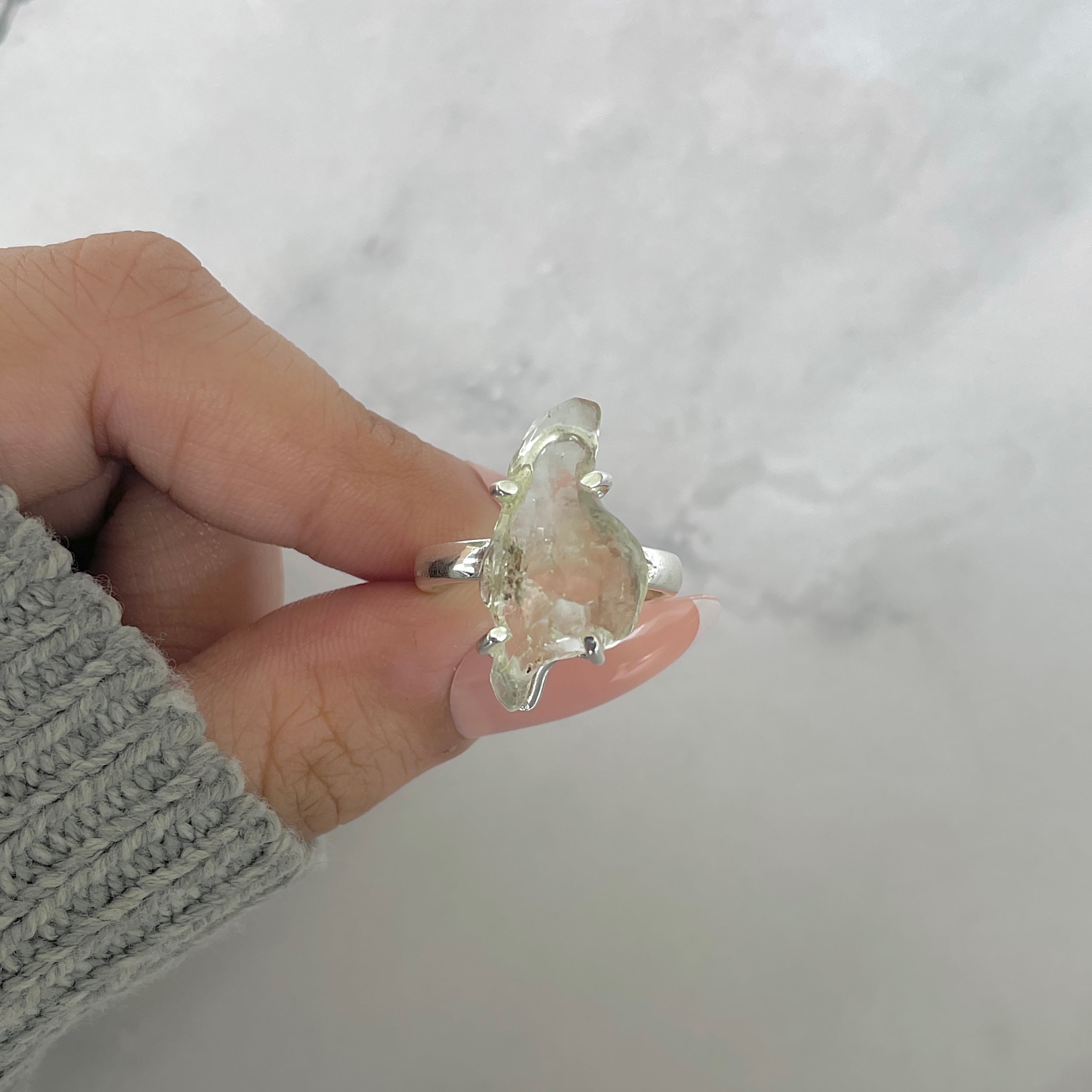 Libyan Desert Glass Ring Size 7-(LDG-R-47.)