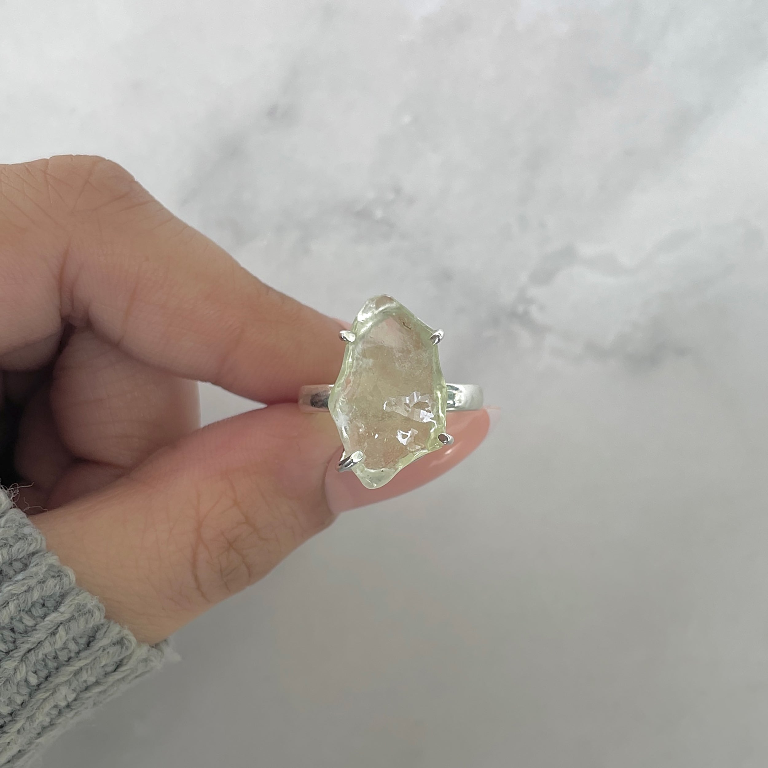 Libyan Desert Glass Ring Size 7-(LDG-R-48.)