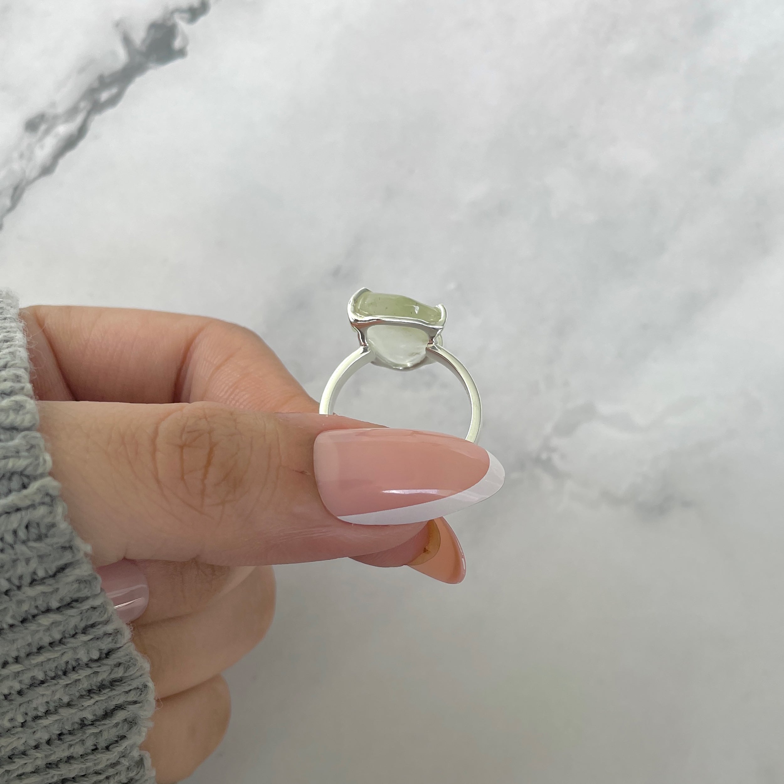 Libyan Desert Glass Ring Size 7-(LDG-R-48.)