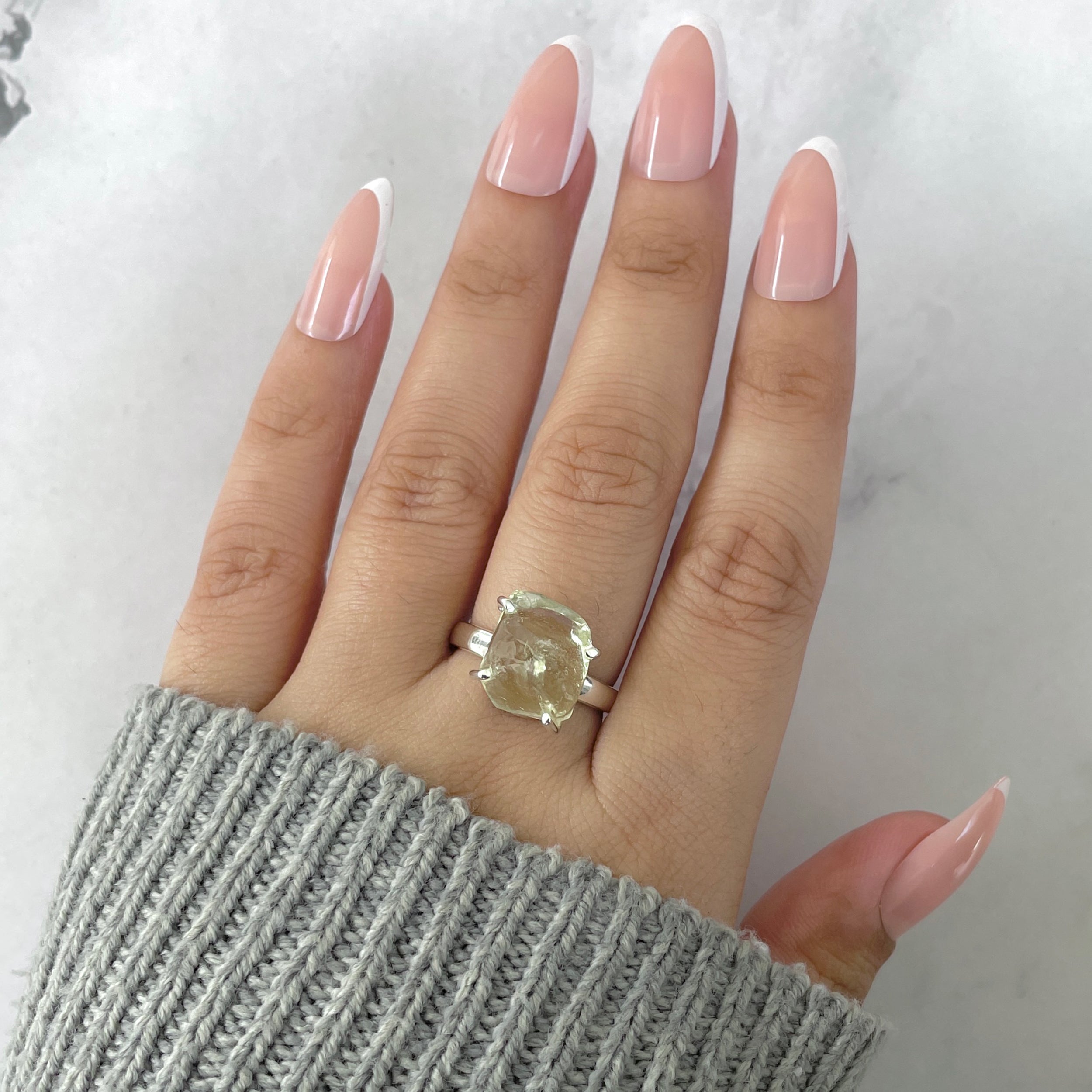 Libyan Desert Glass Ring Size 7-(LDG-R-49.)
