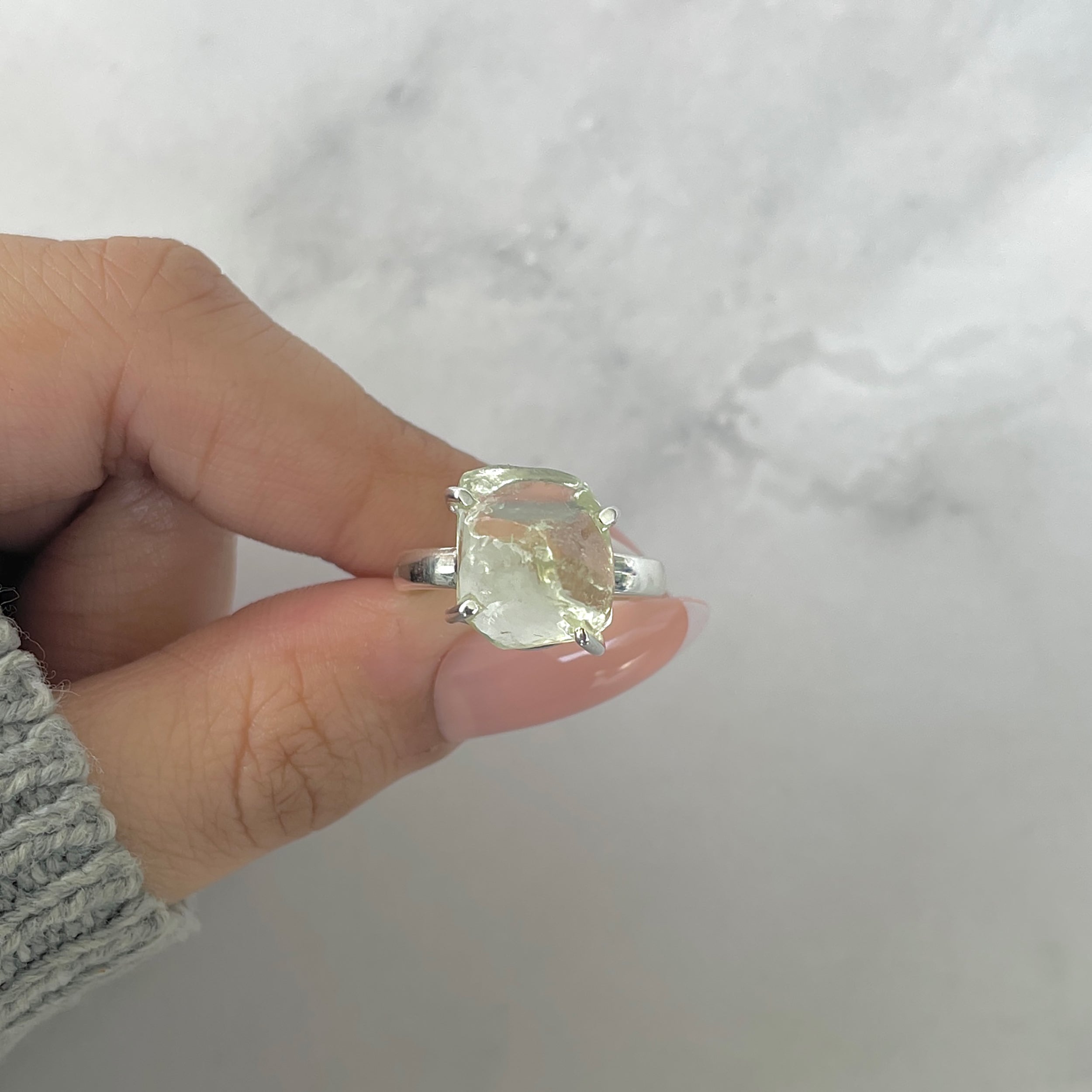 Libyan Desert Glass Ring Size 7-(LDG-R-49.)