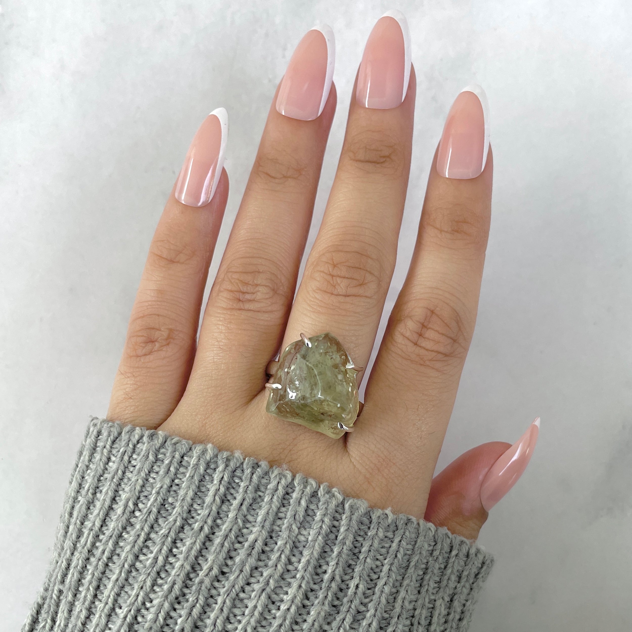 Libyan Desert Glass Ring Size 10-(LDG-R-50.)