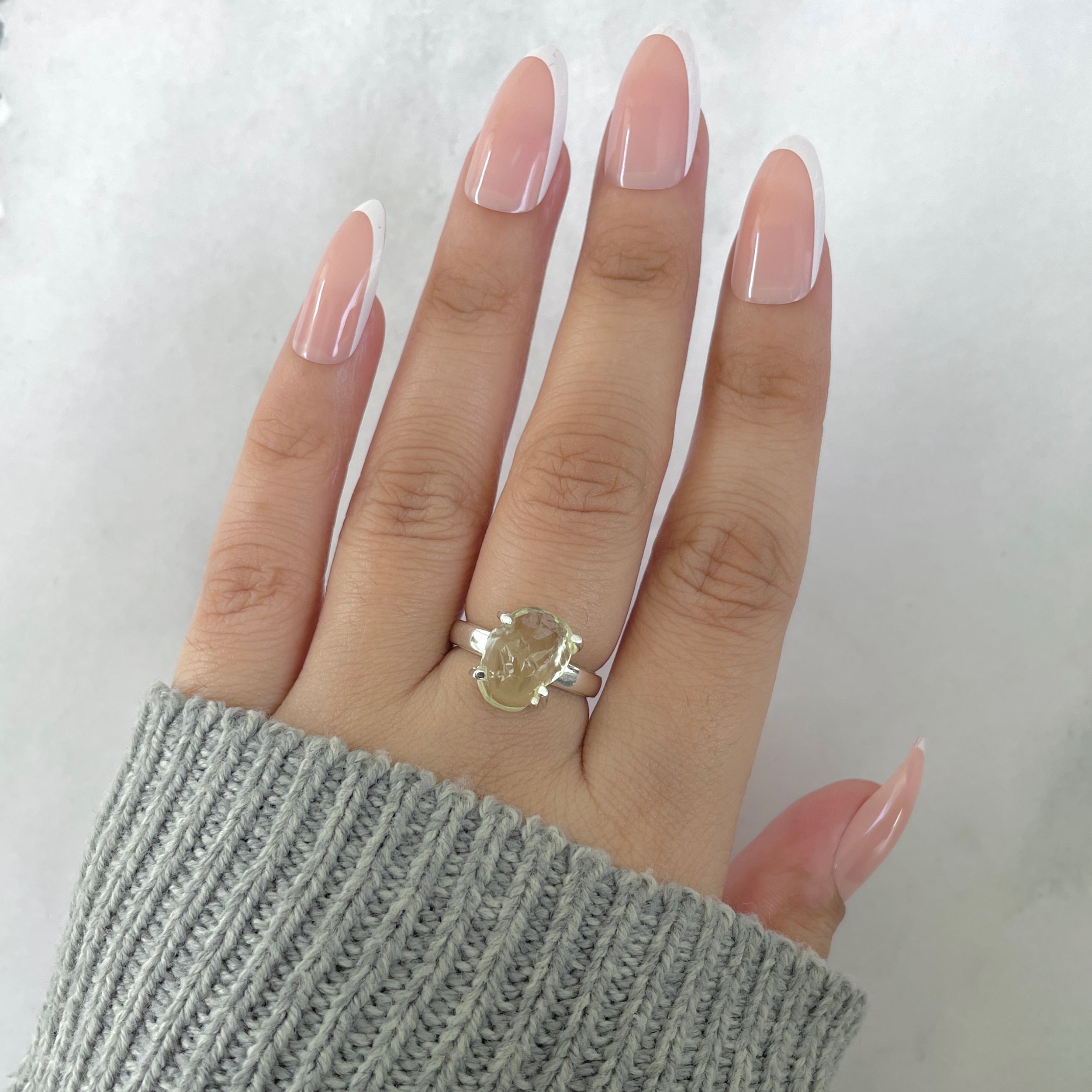 Libyan Desert Glass Ring Size 5-(LDG-R-51.)