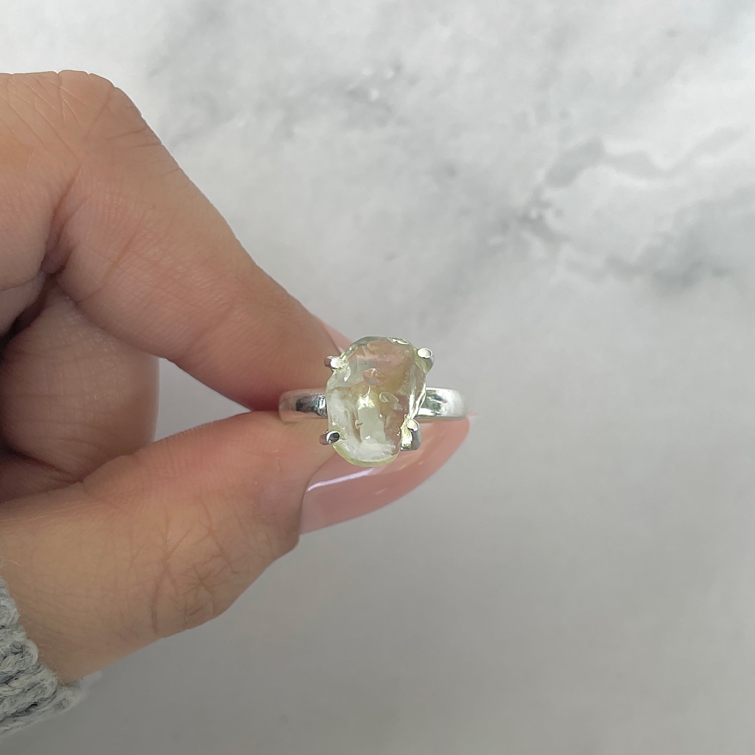 Libyan Desert Glass Ring Size 5-(LDG-R-51.)