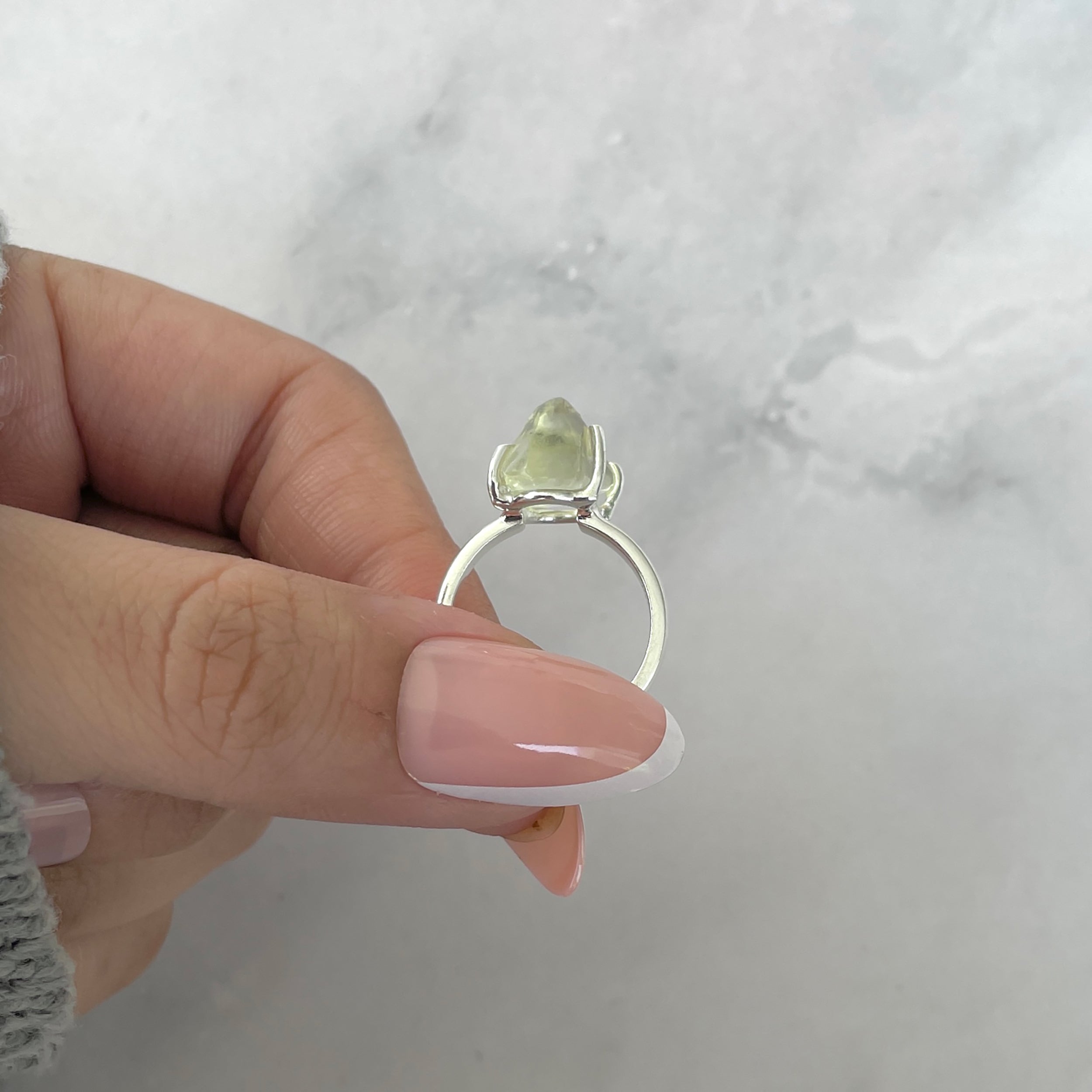 Libyan Desert Glass Ring Size 5-(LDG-R-51.)