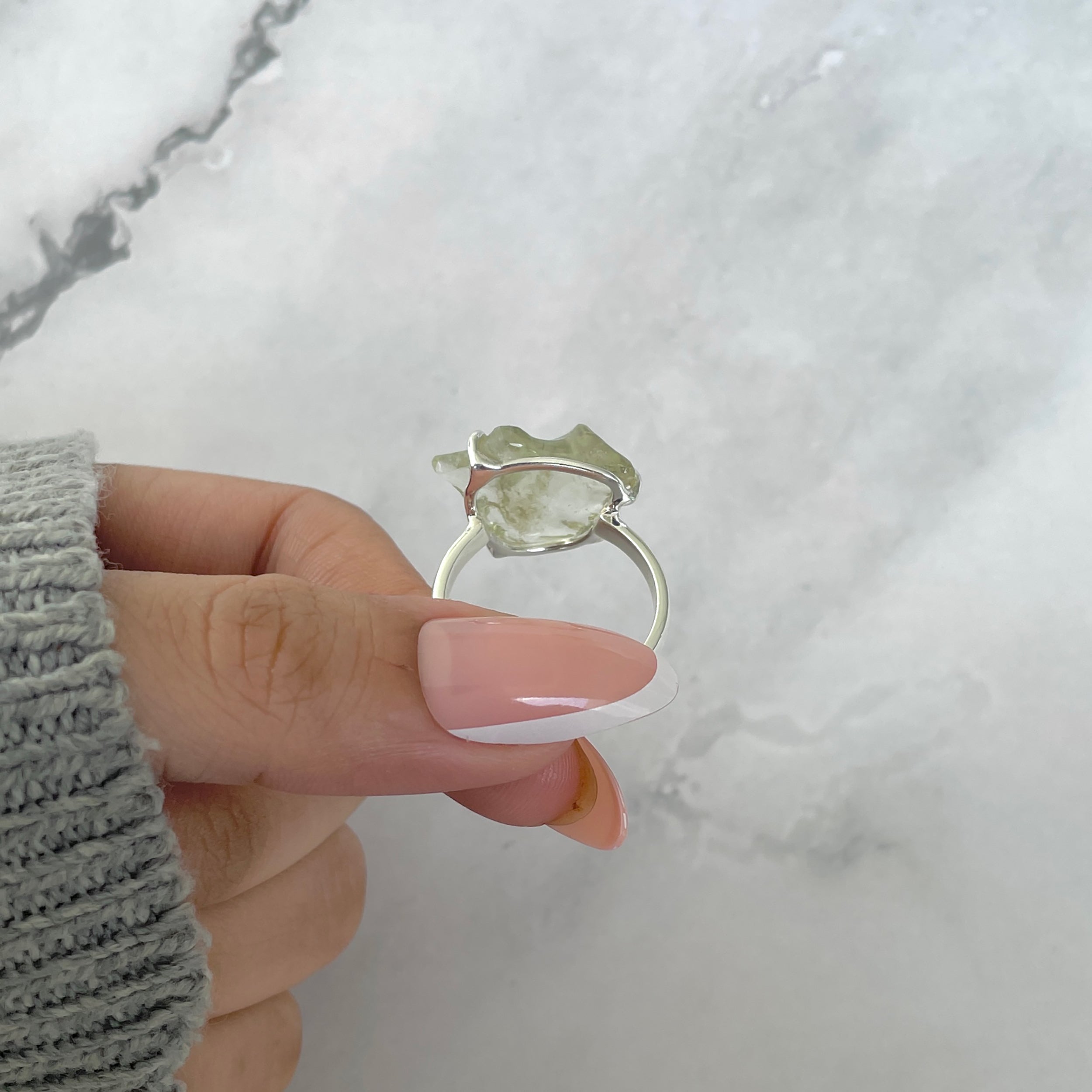 Libyan Desert Glass Ring Size 9-(LDG-R-52.)