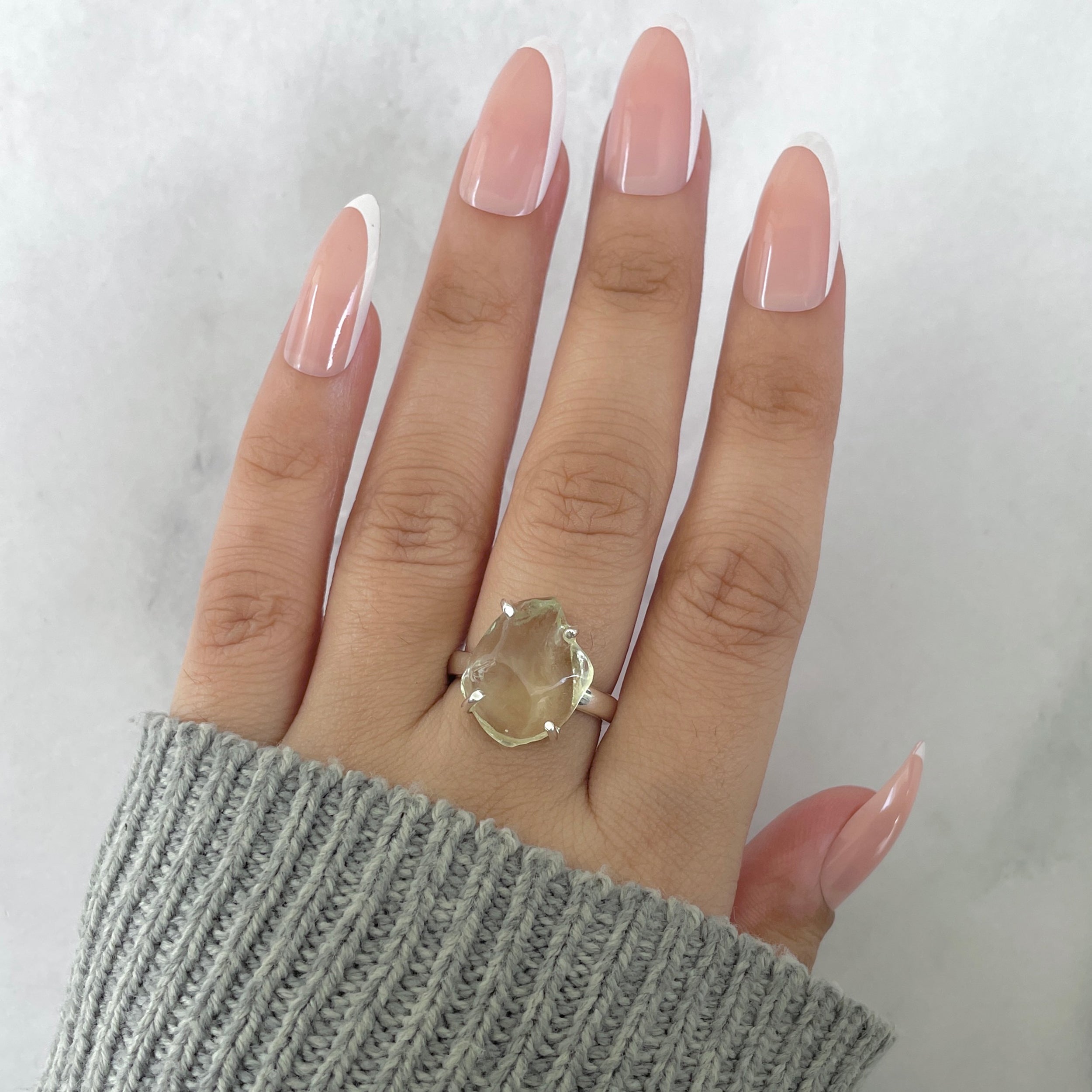 Libyan Desert Glass Ring Size 7-(LDG-R-53.)