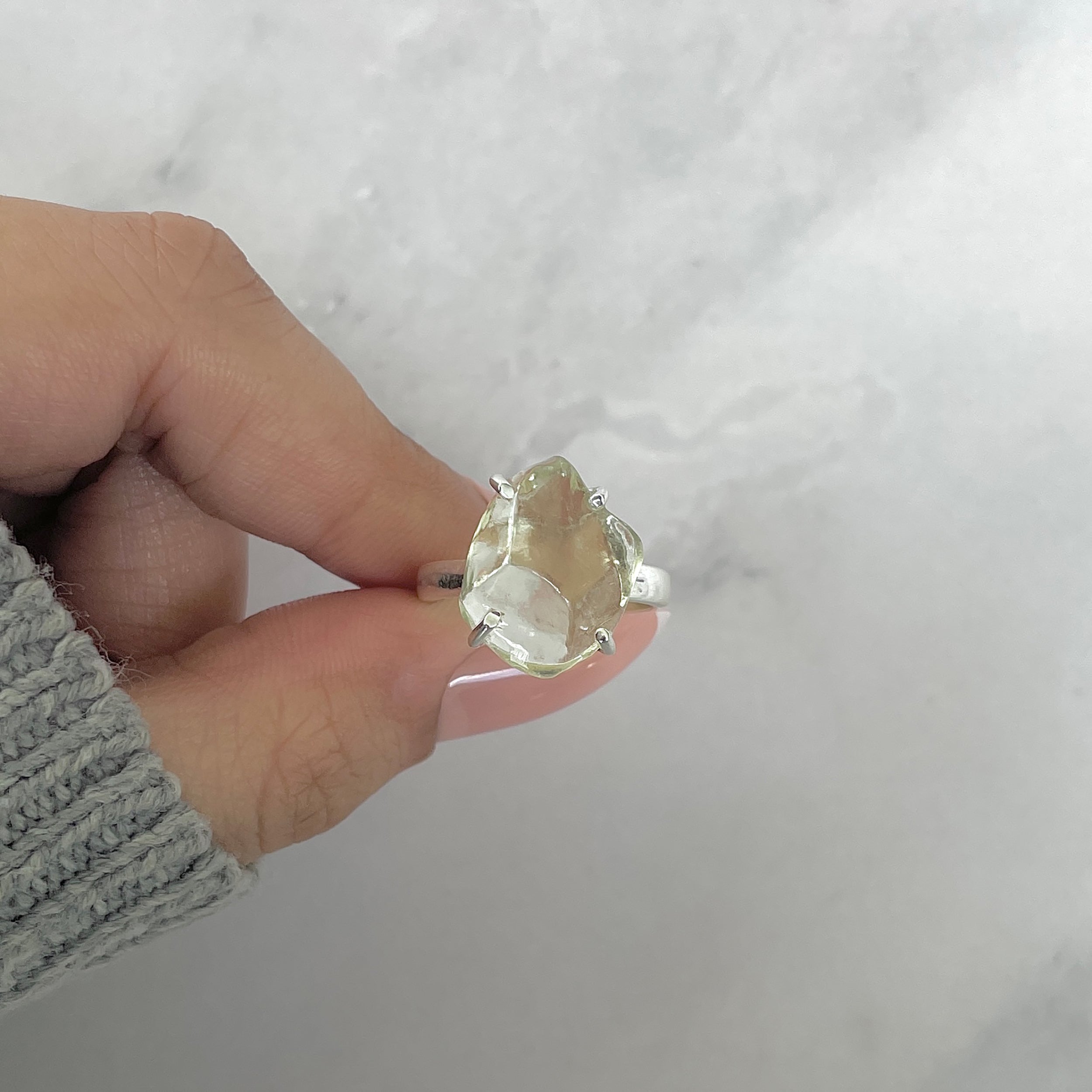 Libyan Desert Glass Ring Size 7-(LDG-R-53.)