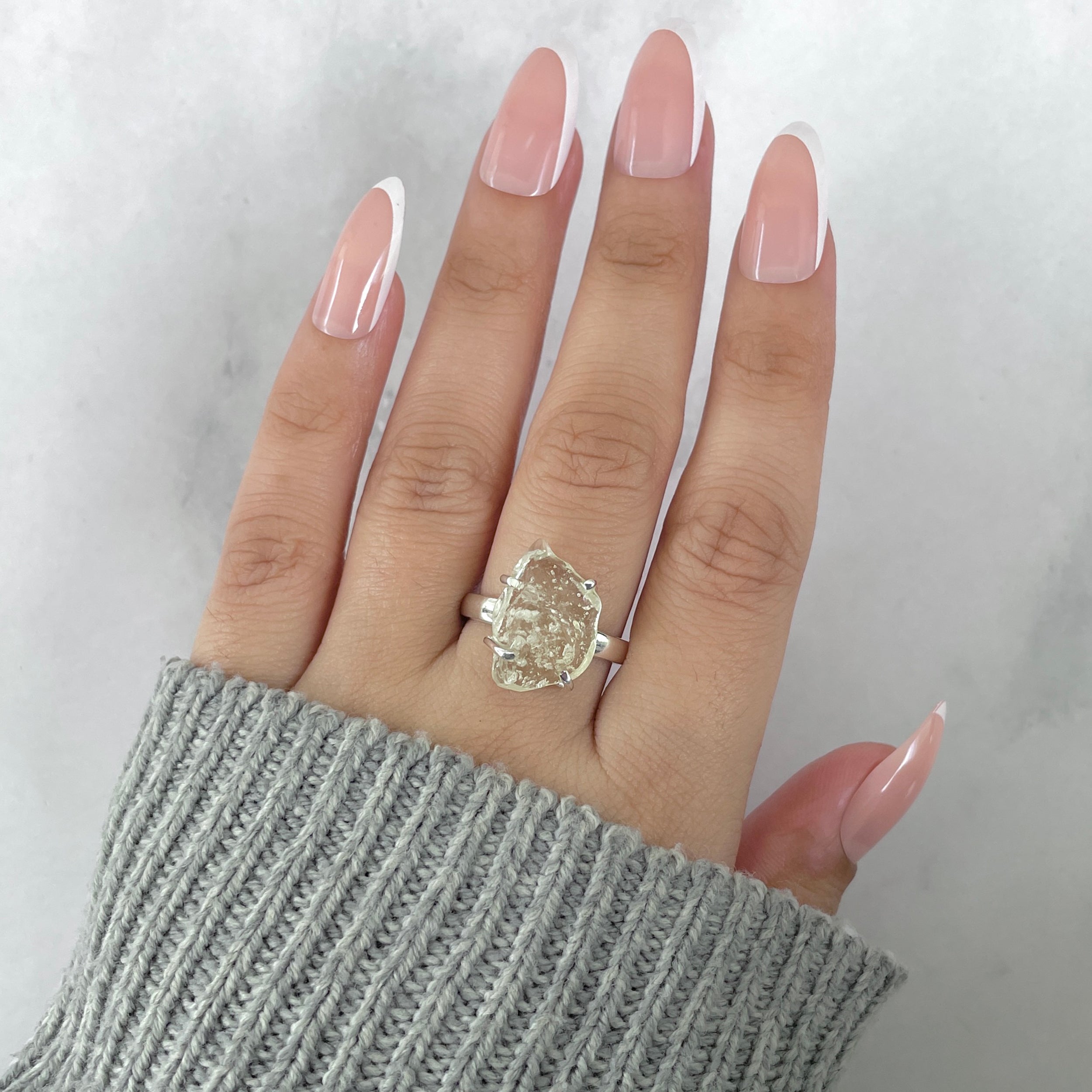 Libyan Desert Glass Ring Size 8-(LDG-R-54.)