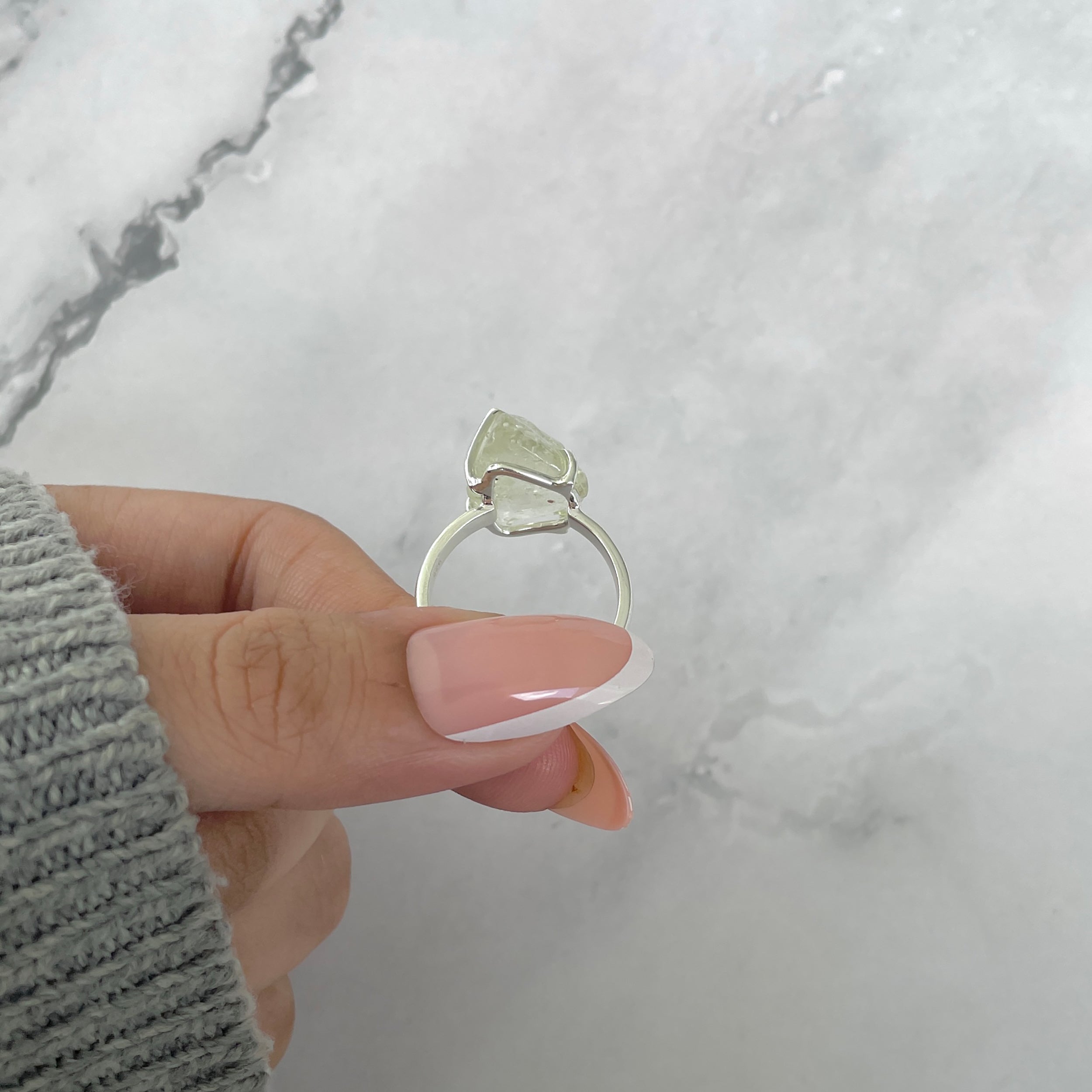 Libyan Desert Glass Ring Size 8-(LDG-R-54.)