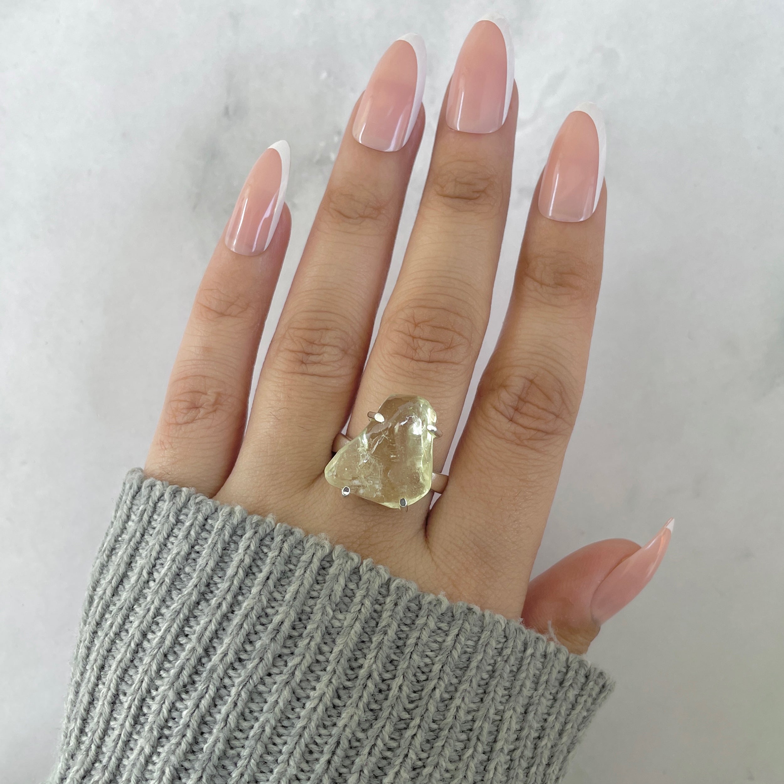 Libyan Desert Glass Ring Size 8-(LDG-R-55.)