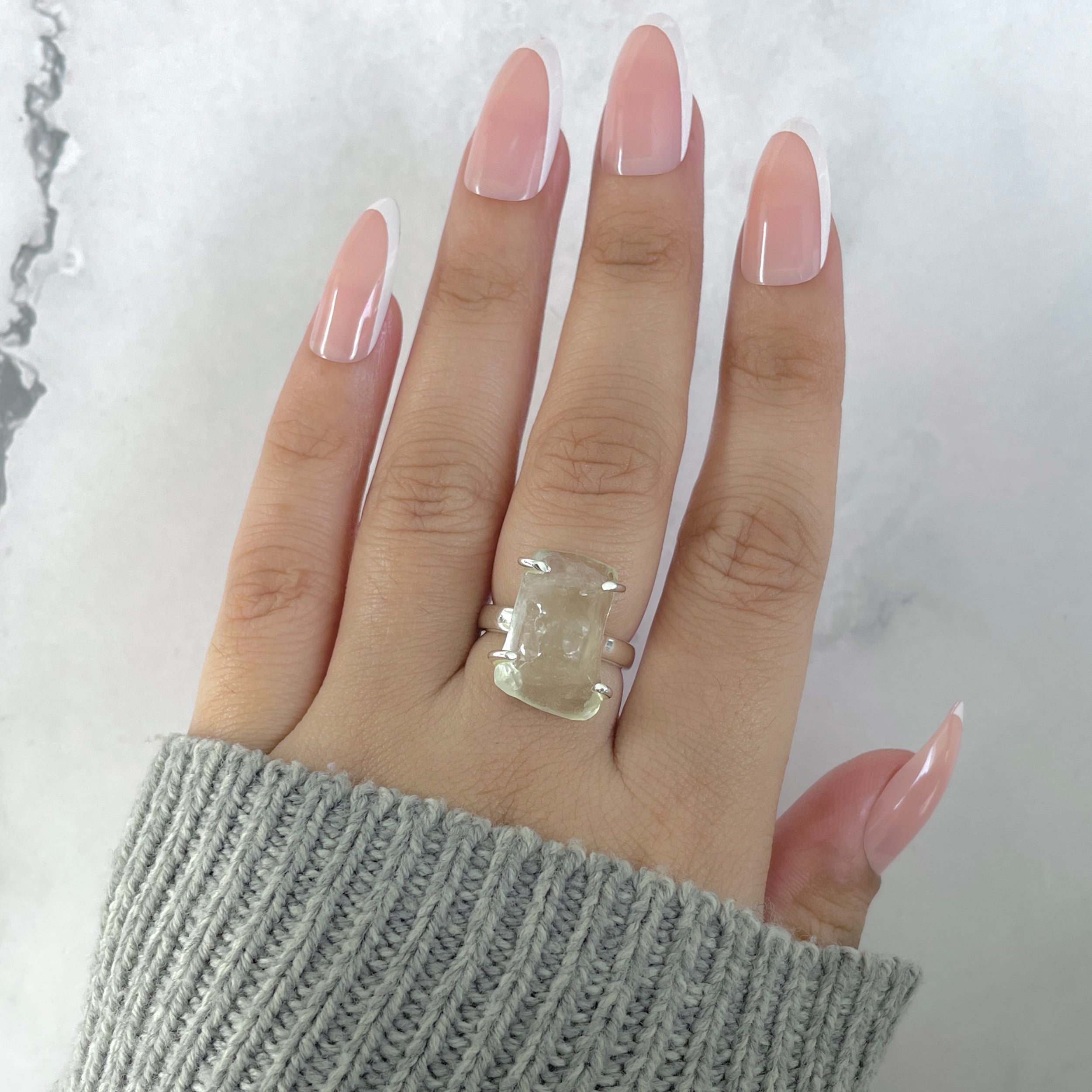 Libyan Desert Glass Ring Size 5-(LDG-R-57.)