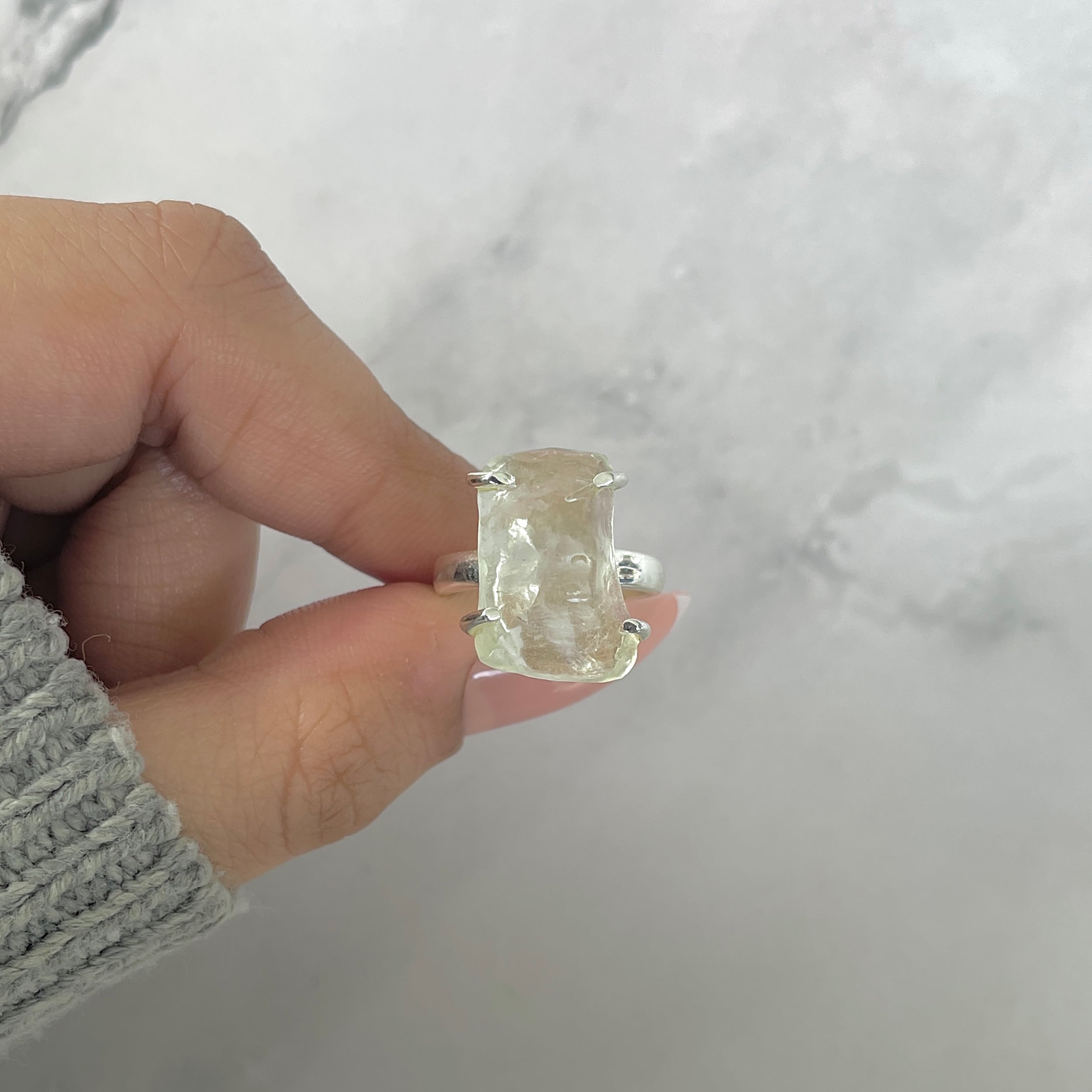 Libyan Desert Glass Ring Size 5-(LDG-R-57.)