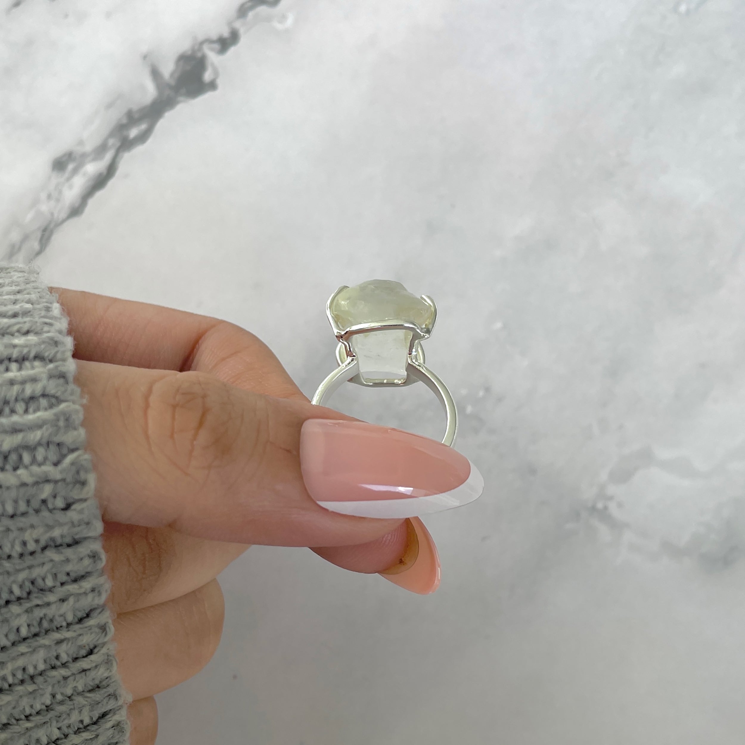 Libyan Desert Glass Ring Size 5-(LDG-R-57.)
