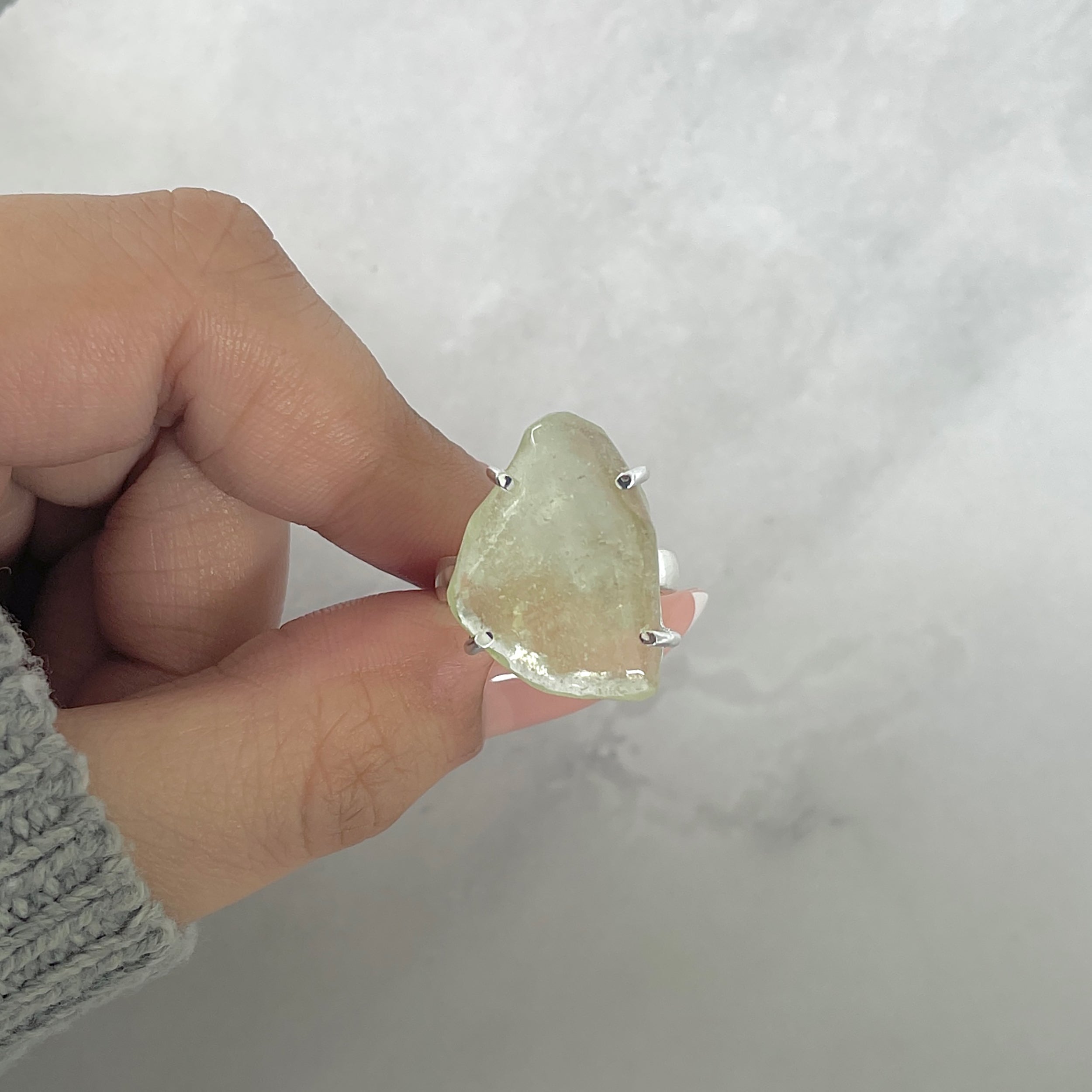 Libyan Desert Glass Ring Size 6-(LDG-R-58.)