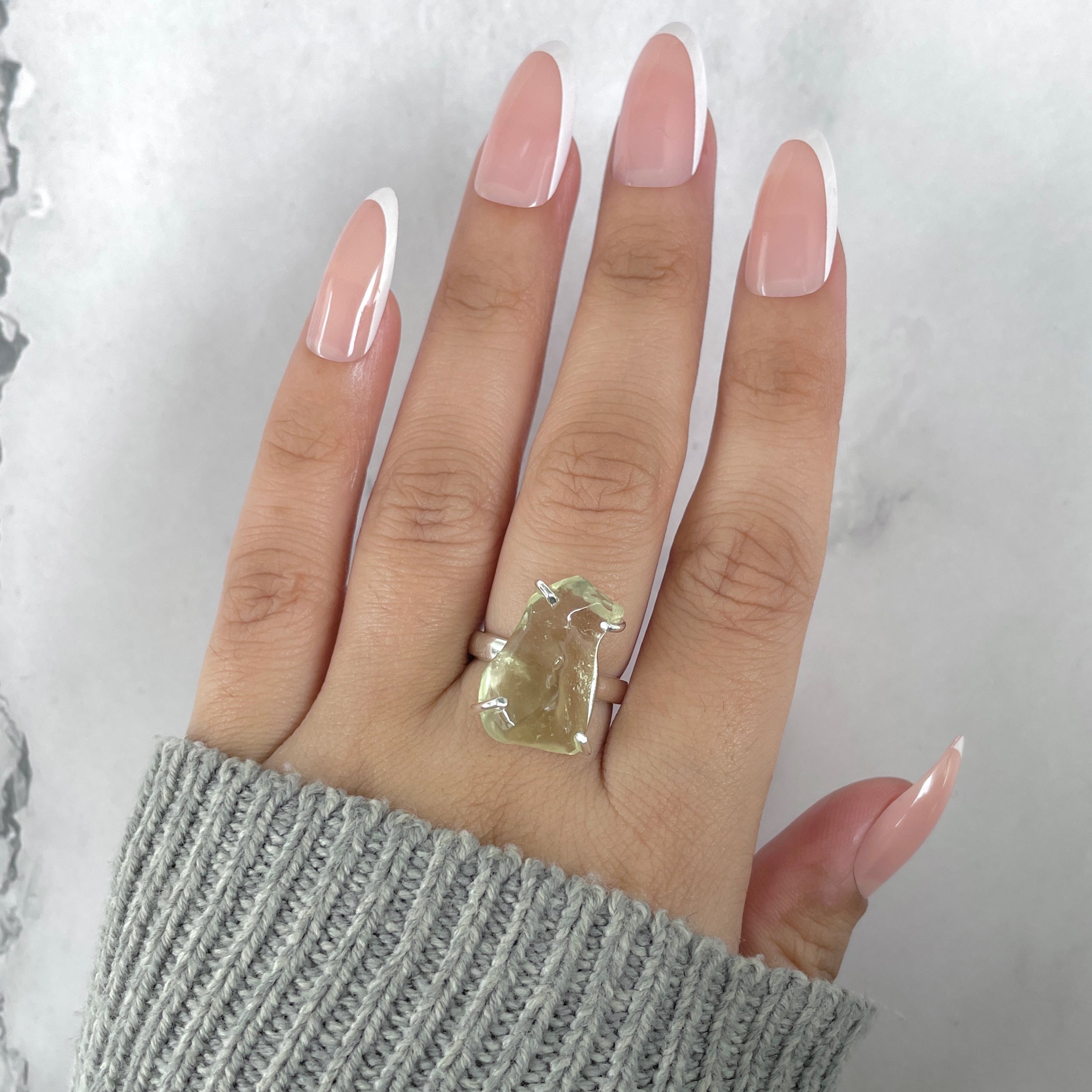 Libyan Desert Glass Ring Size 6-(LDG-R-59.)