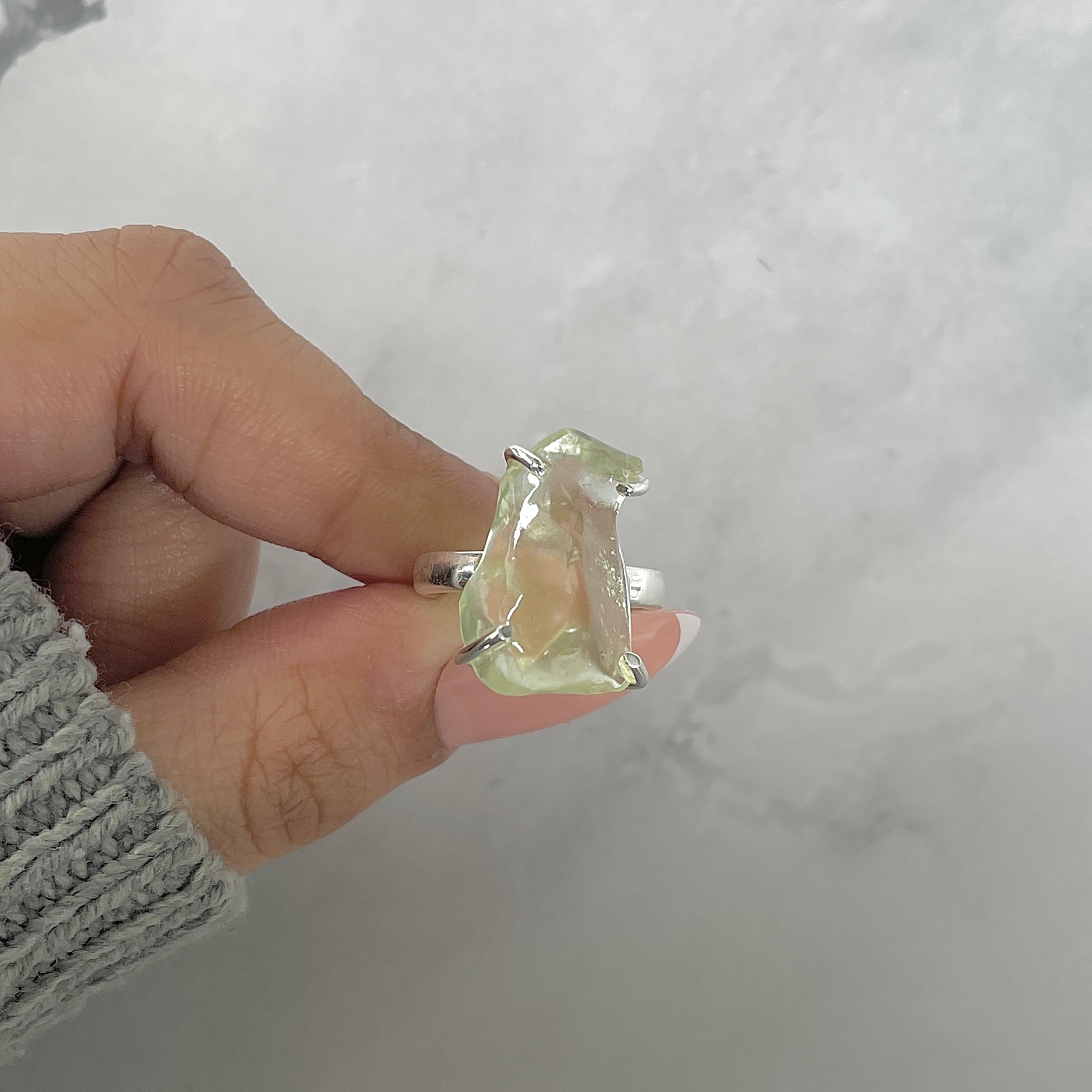 Libyan Desert Glass Ring Size 6-(LDG-R-59.)
