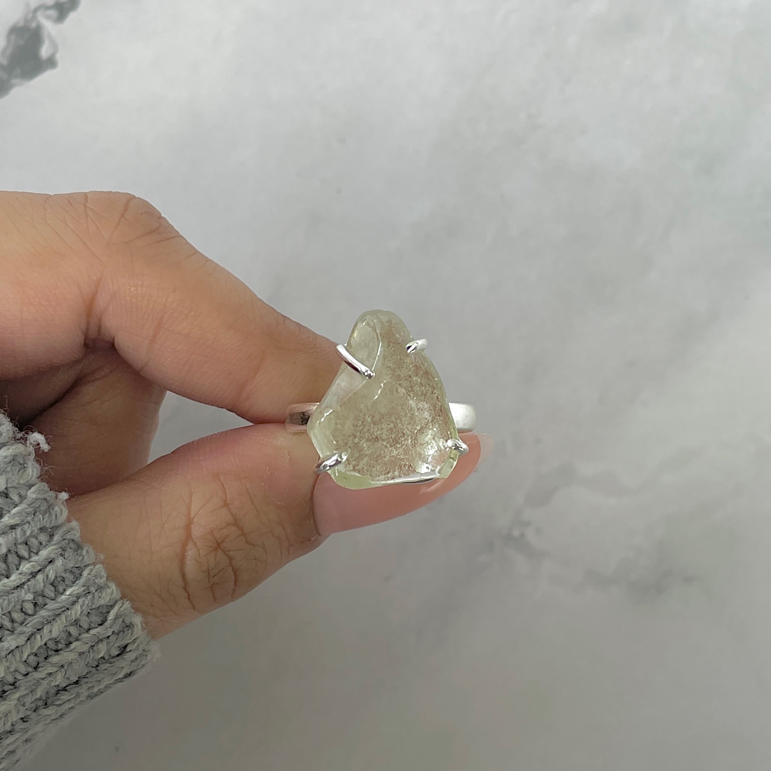 Libyan Desert Glass Ring Size 8-(LDG-R-60.)